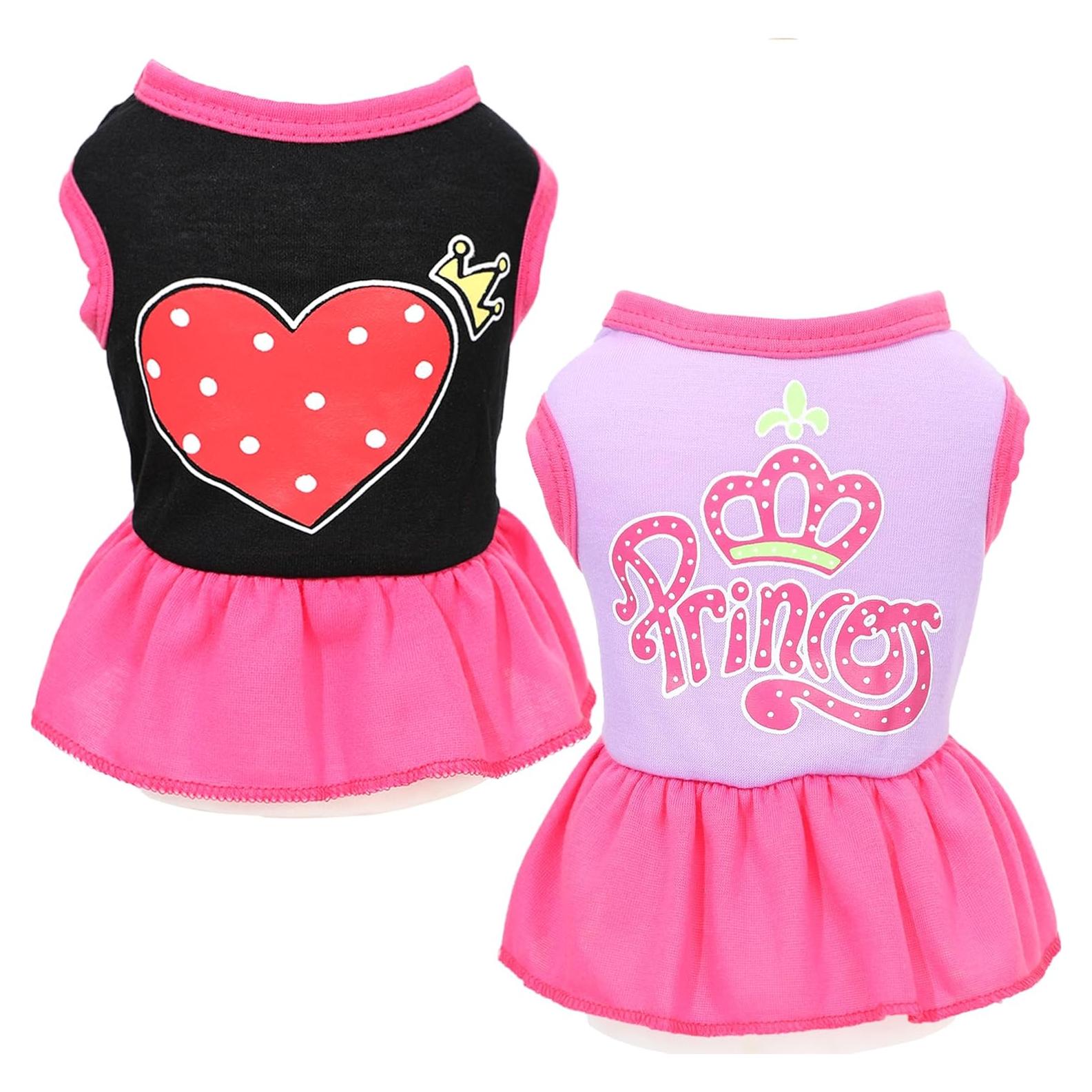 Conjunto de Vestido para Perro Uswalnna 2 Piezas Primavera