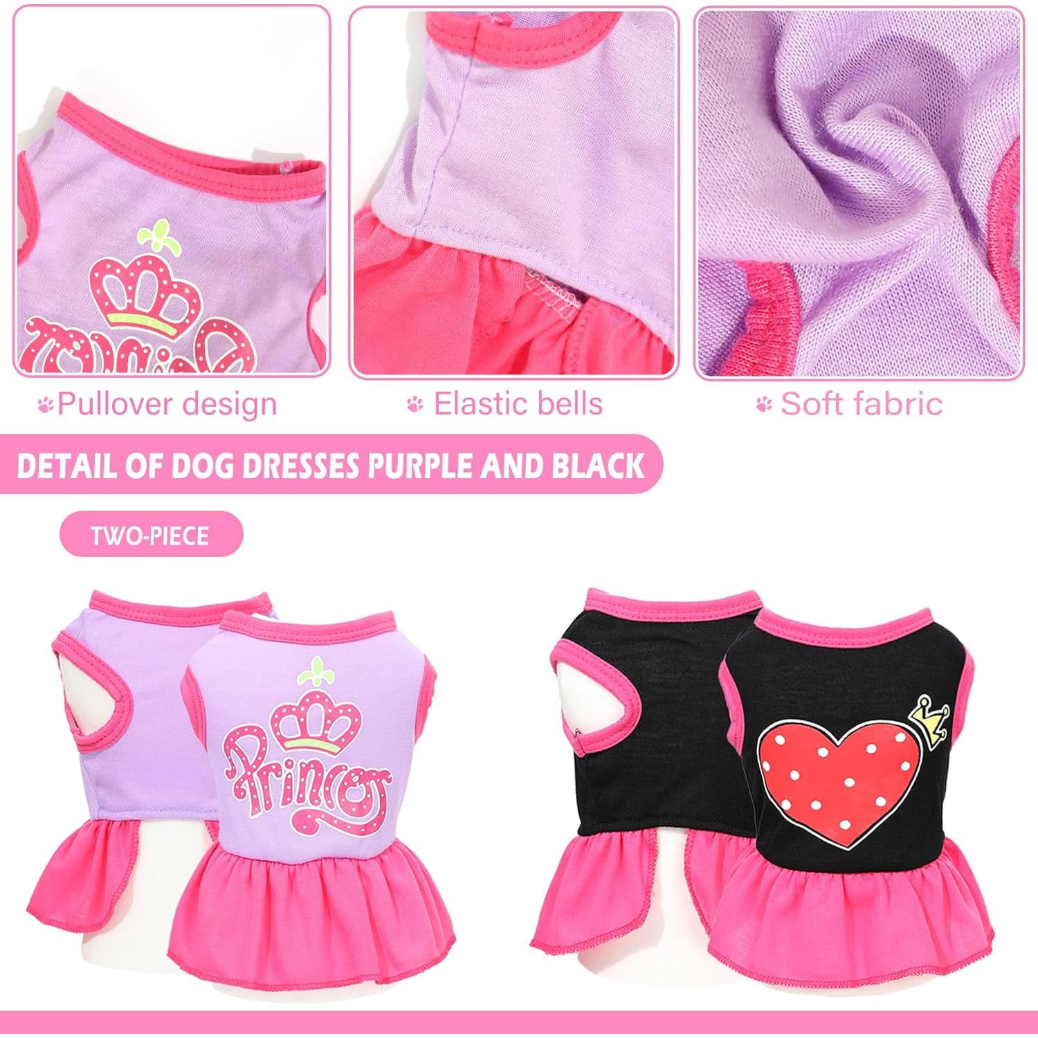 Conjunto de Vestido para Perro Uswalnna 2 Piezas Primavera