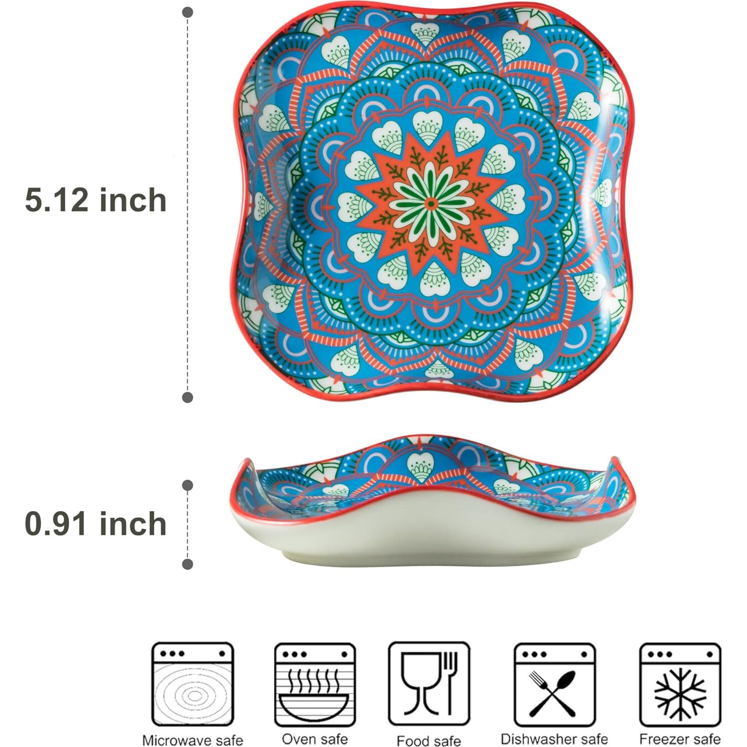 Soporte de Cerámica para Cucharas Cormomu Bohemio Azul y Rojo
