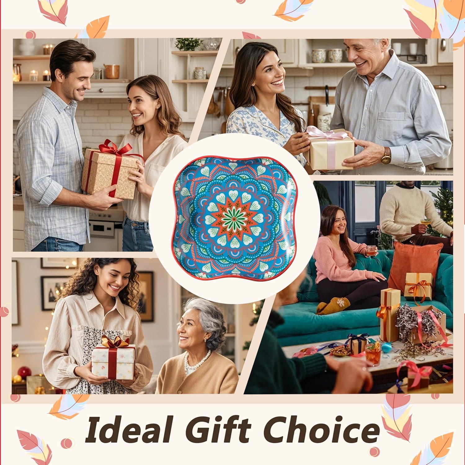 Soporte de Cerámica para Cucharas Cormomu Bohemio Azul y Rojo