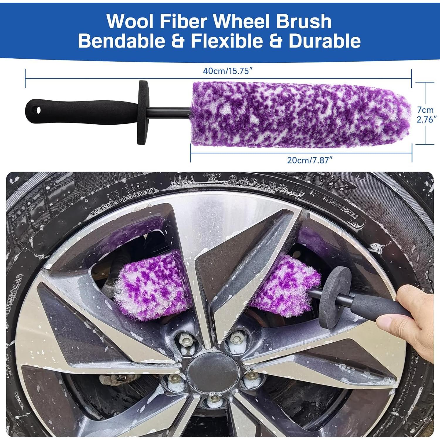 Kit de Cepillos de Limpieza de Llantas KLeXiC QJS-001 4 Piezas