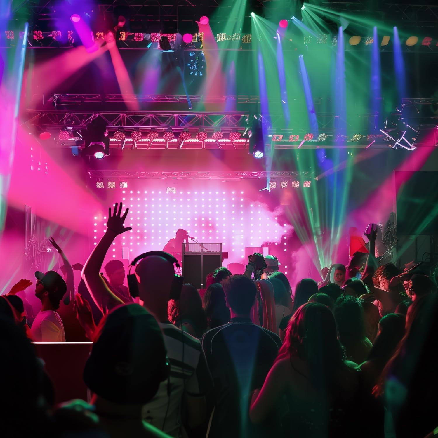 Mesa de DJ portátil Plegable con Tela Blanca y Negra