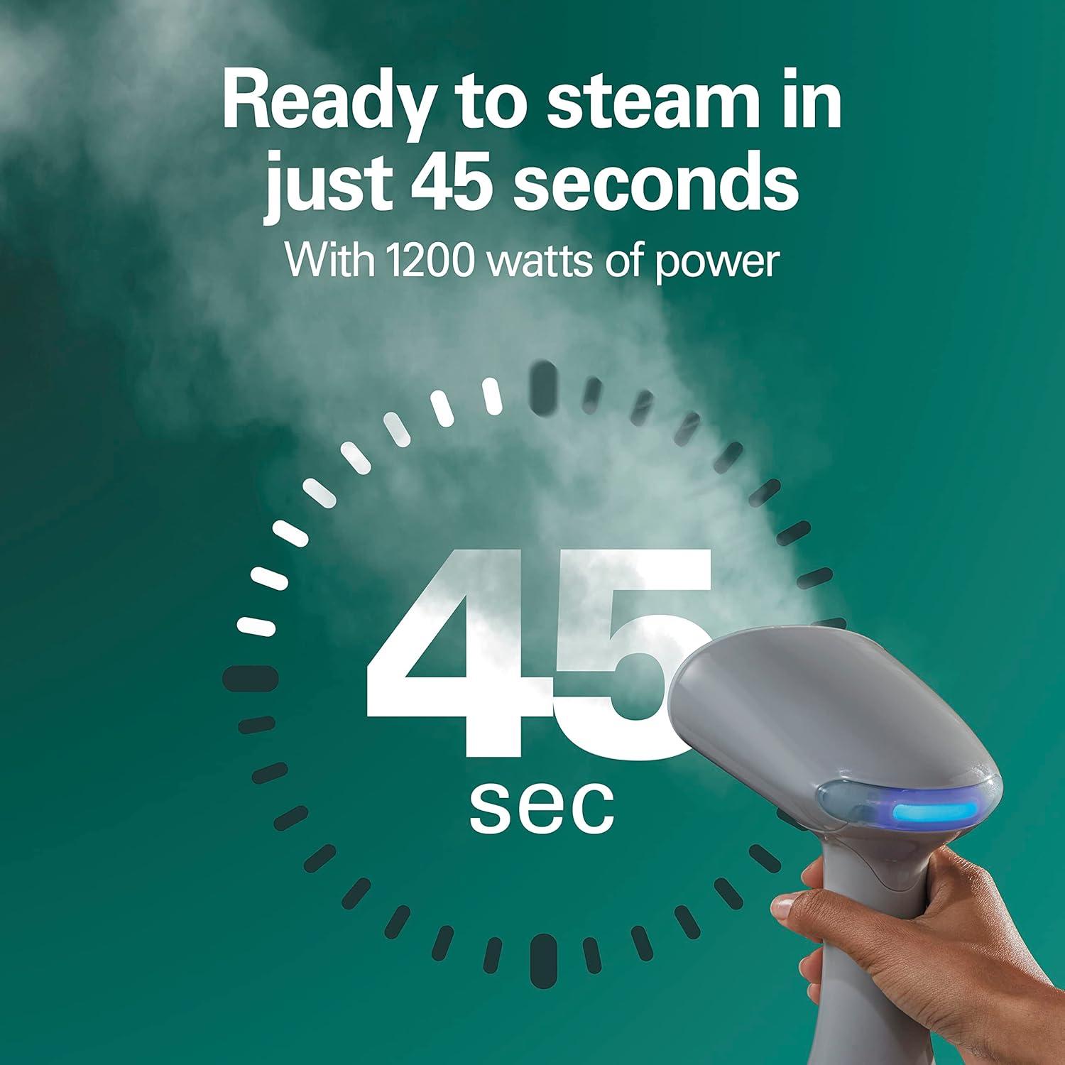 Hervidor de Ropa de Mano Hamilton Beach 1200W 400ml Gris y Azul