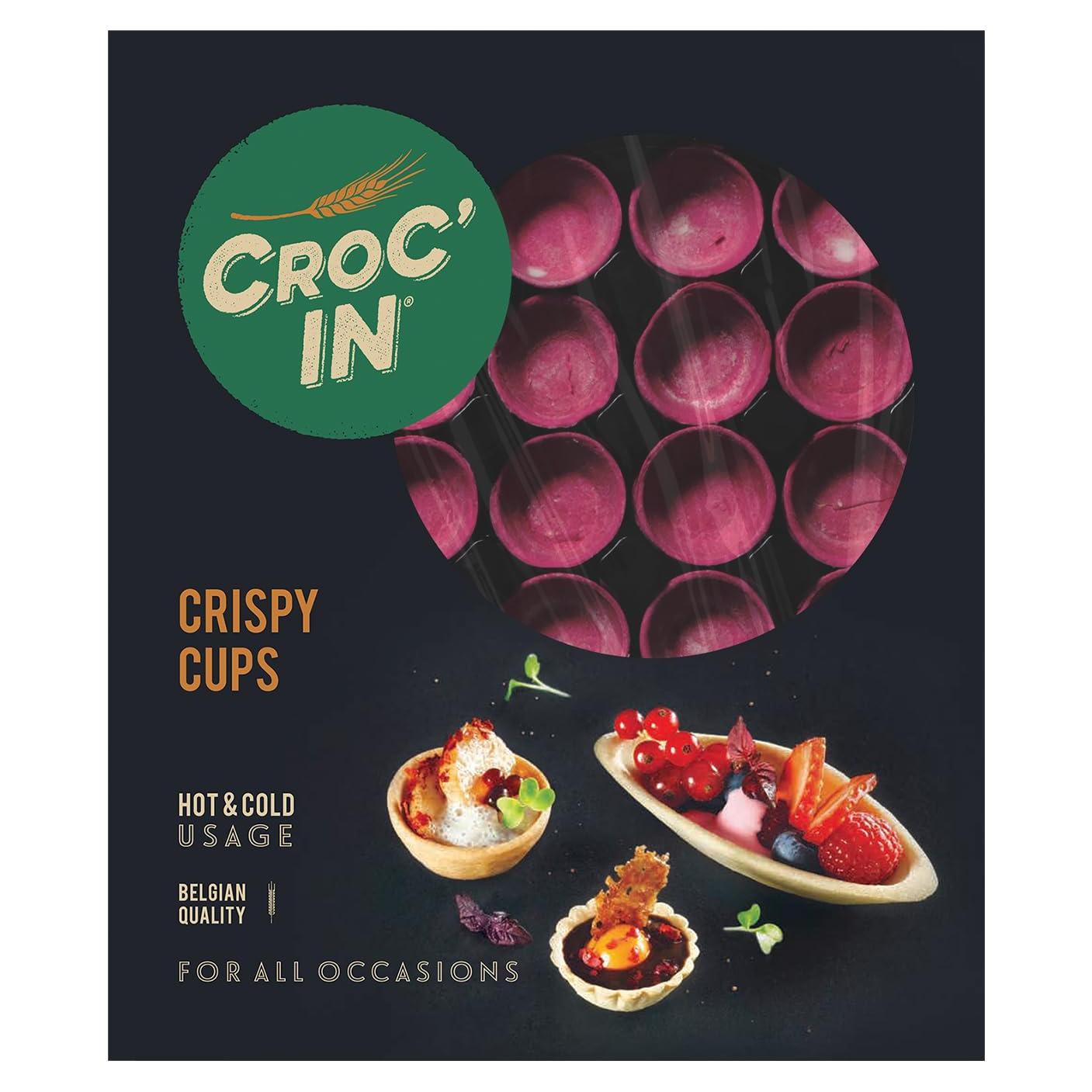 Mini Tartas Fucsias Croc'In - 60 Copas Comestibles Veganas