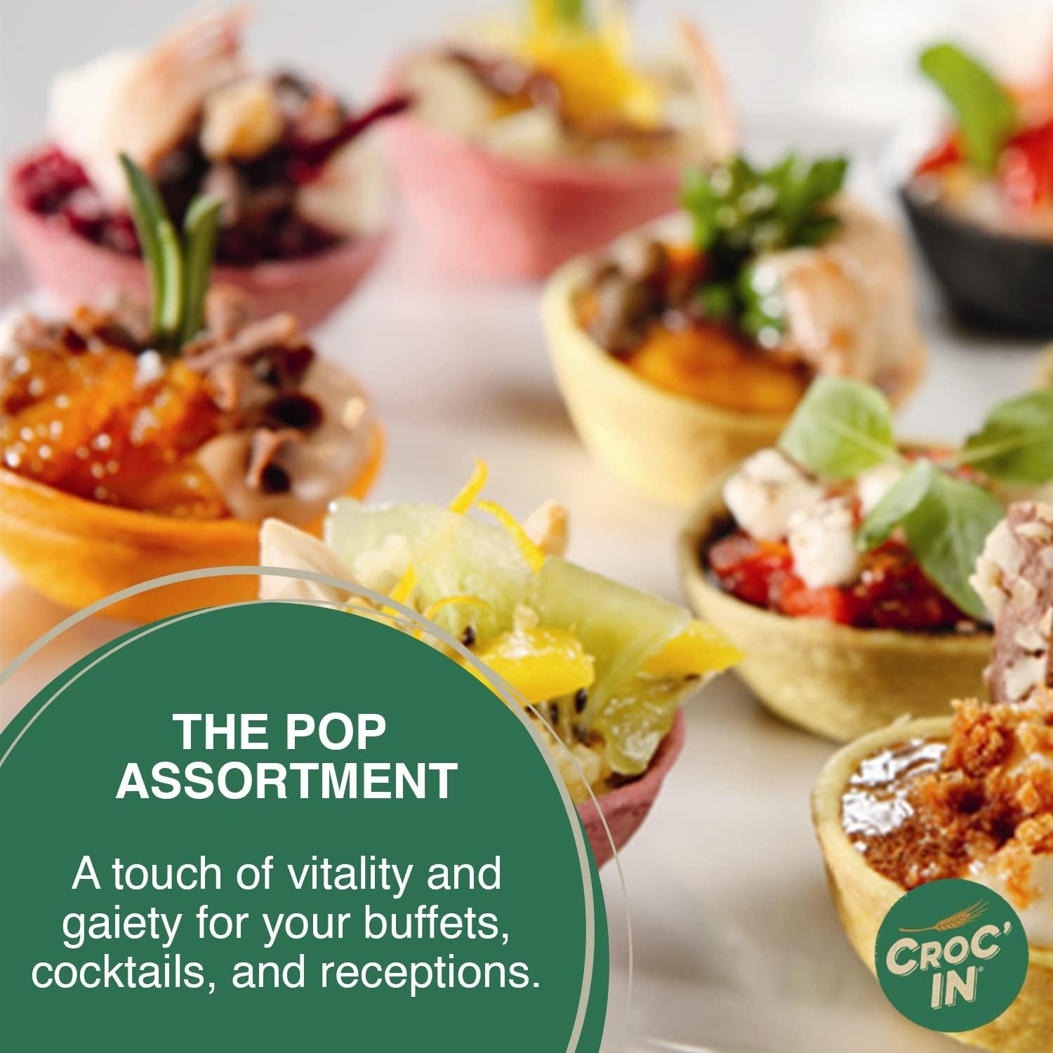 Mini Tartas Fucsias Croc'In - 60 Copas Comestibles Veganas