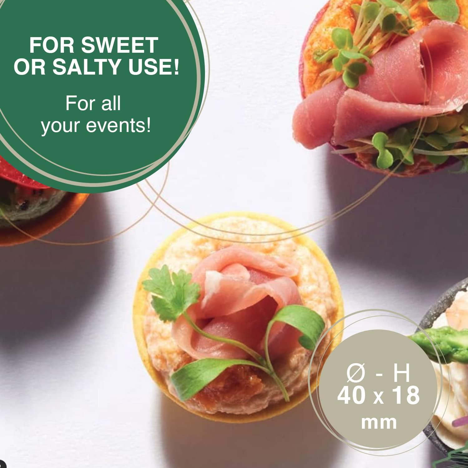 Mini Tartas Fucsias Croc'In - 60 Copas Comestibles Veganas