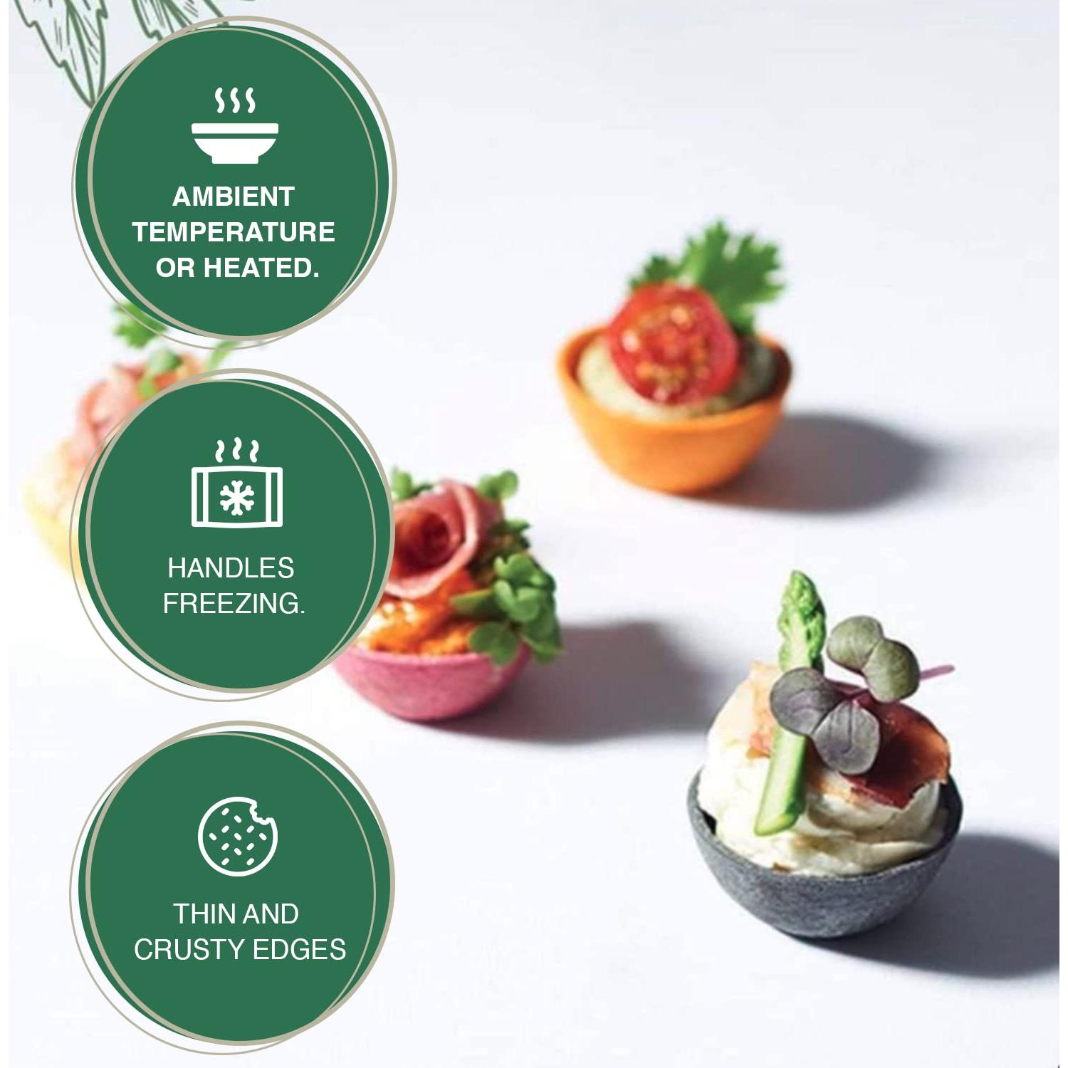 Mini Tartas Fucsias Croc'In - 60 Copas Comestibles Veganas