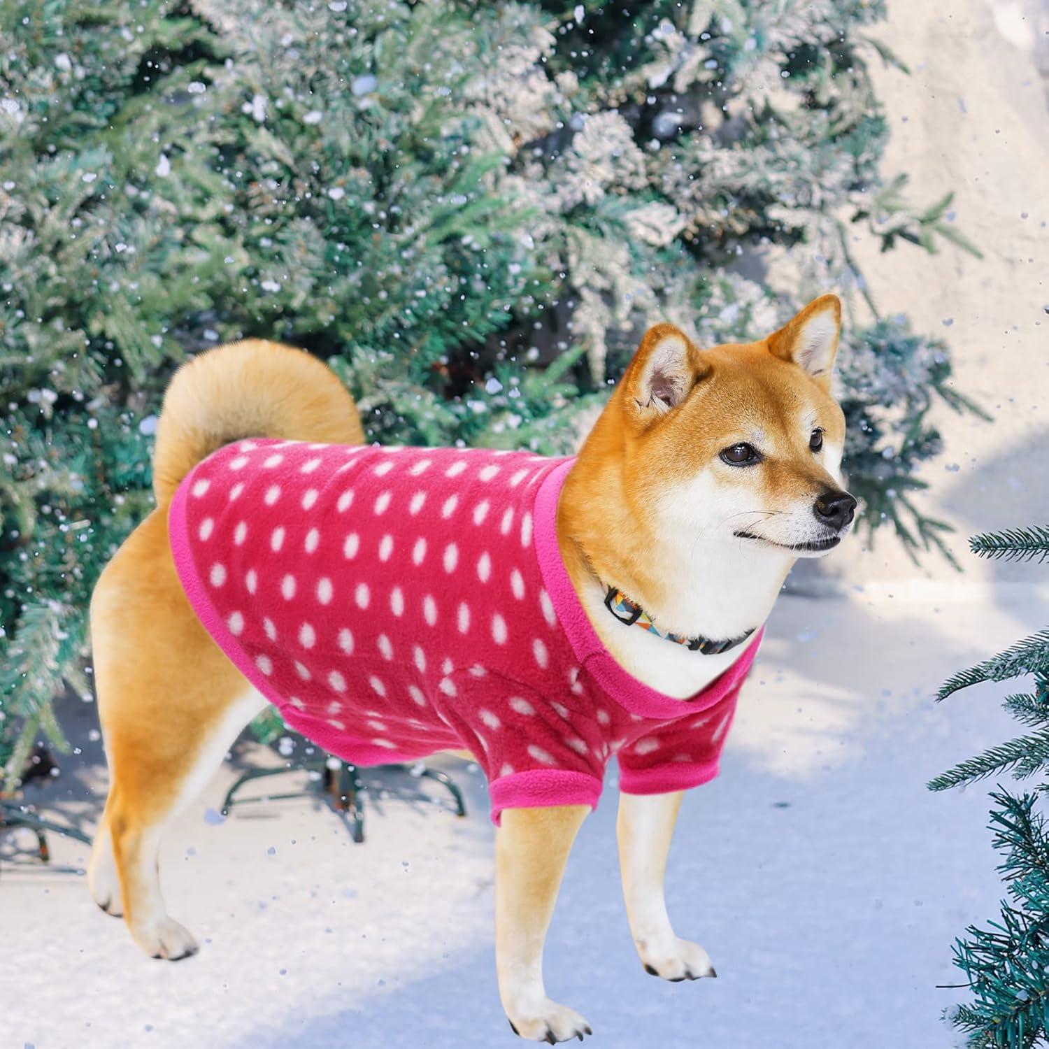 Suéteres de Forro Polar Rbenxia 4 Piezas para Perros XS