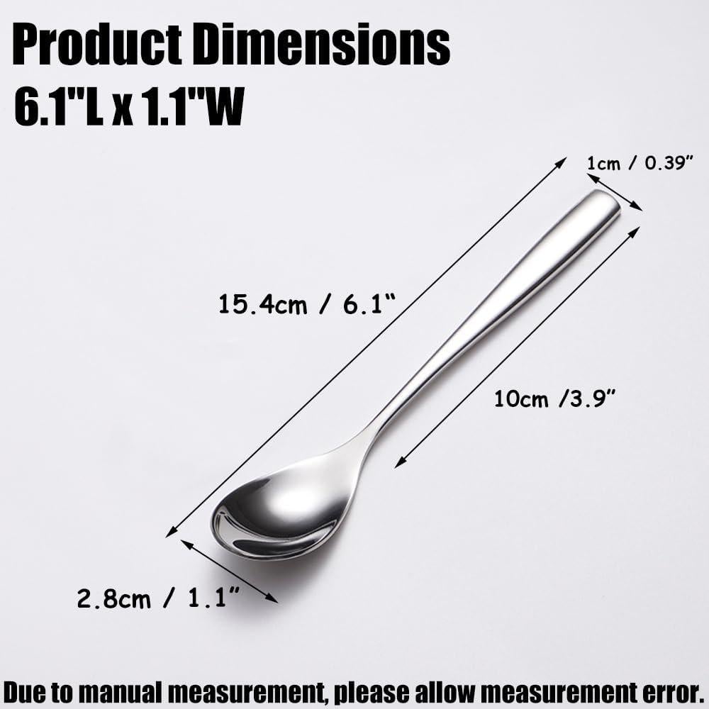 Cucharas Pequeñas de Acero Inoxidable SUS 304 - Set de 5 Piezas
