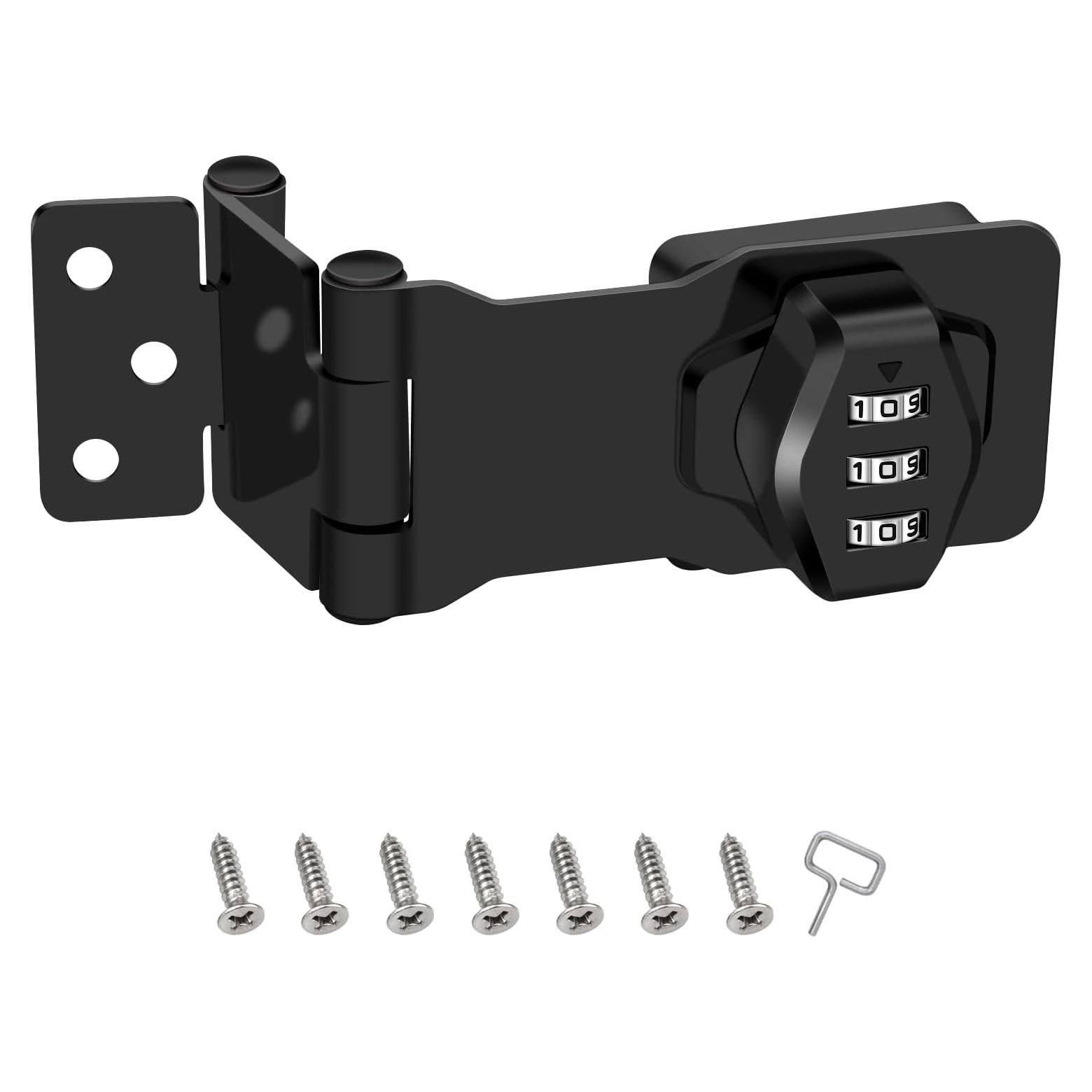 Cerradura de Combinación KIBBEH de Acero Inoxidable Negra