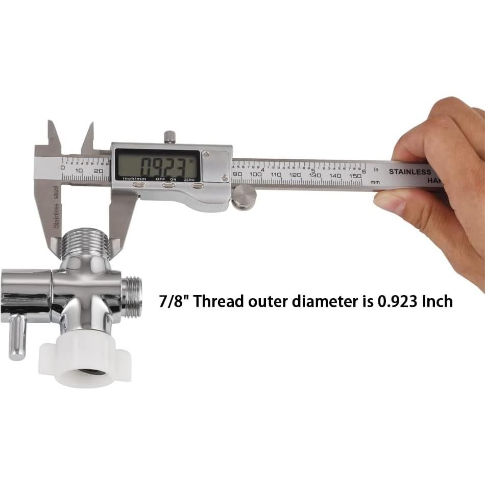 Adaptador en T de Latón Cromado Carvedexquisitely 22.2 mm