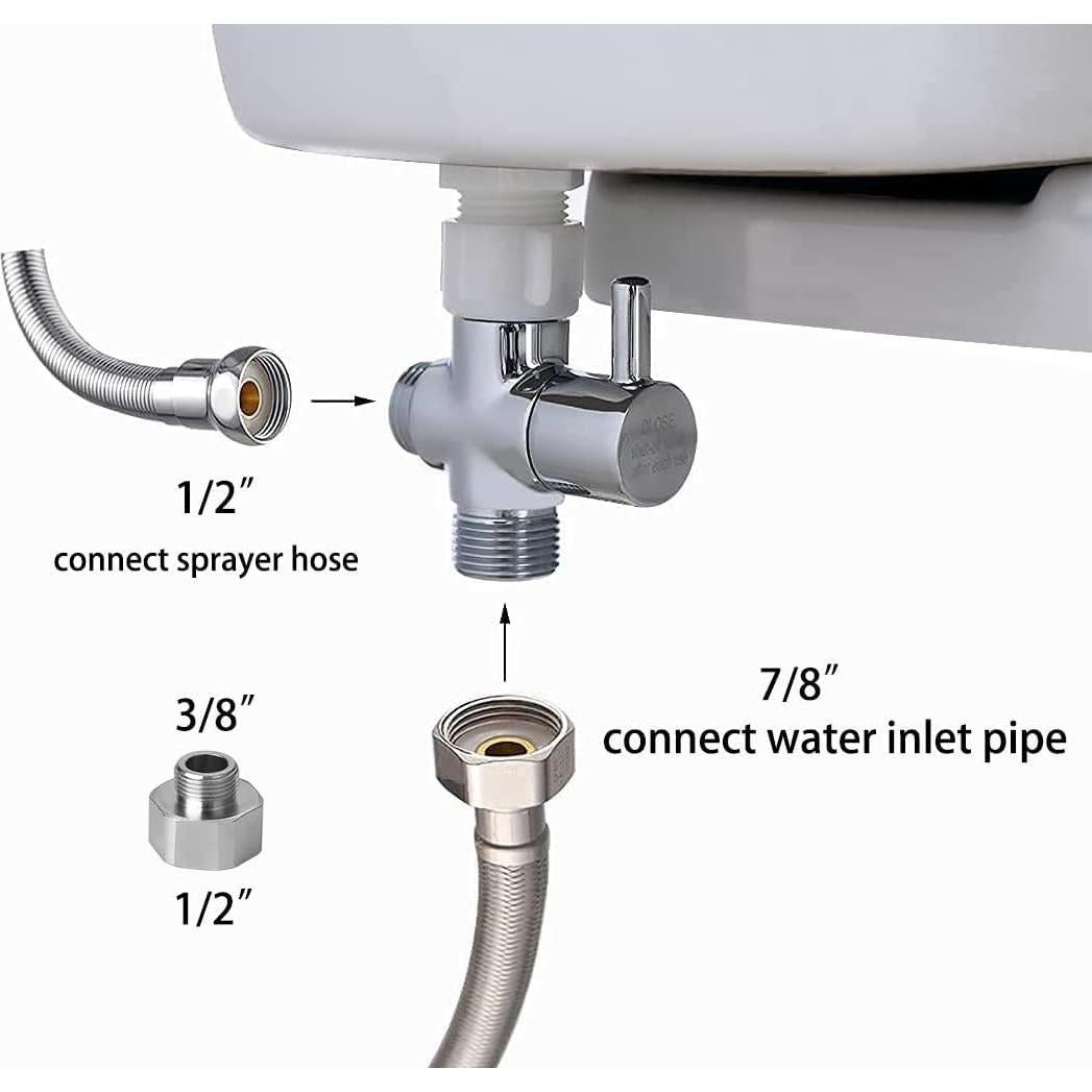 Adaptador en T de Latón Cromado Carvedexquisitely 22.2 mm