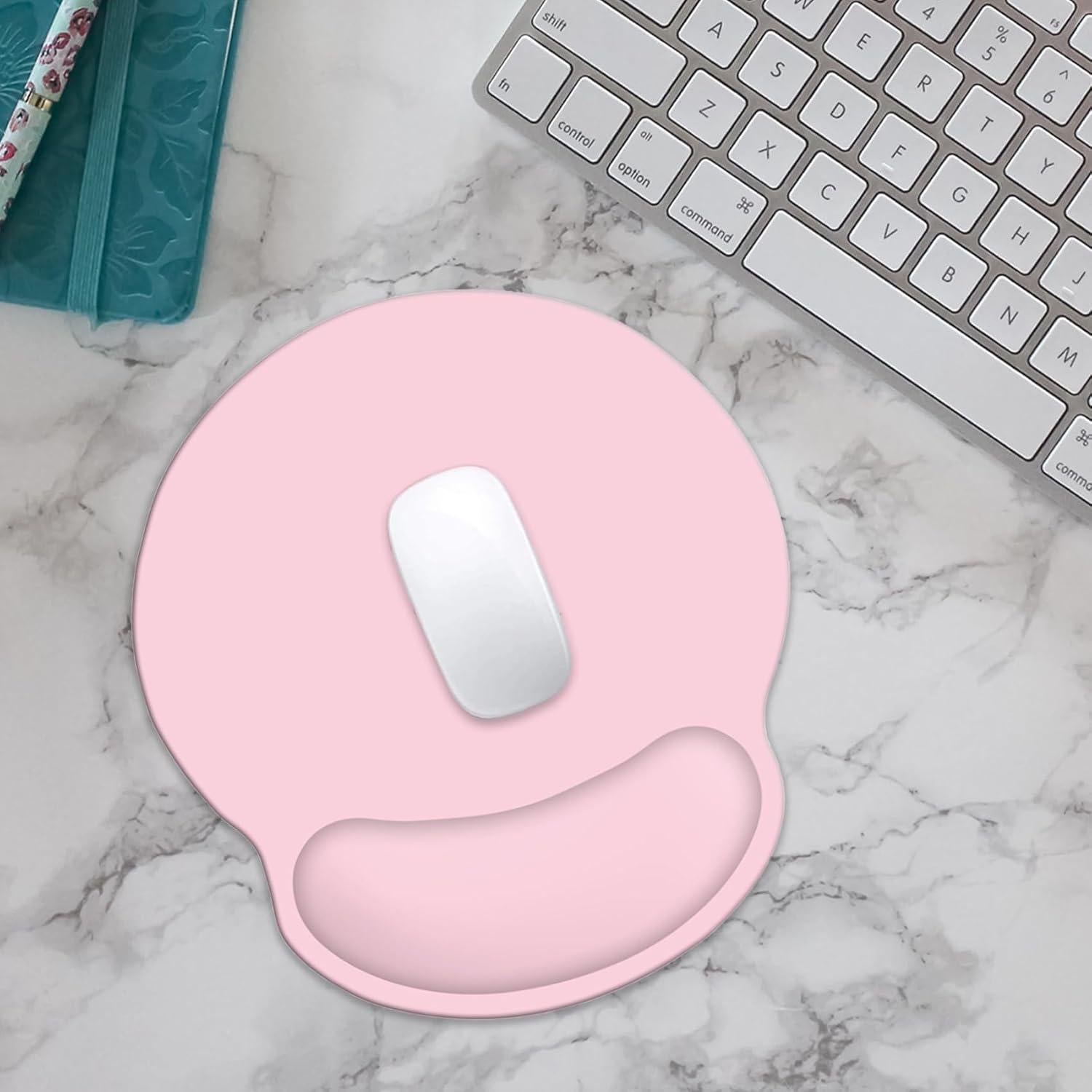 Alfombrilla de Ratón Ergonómica HEVITDA Rosa con Soporte