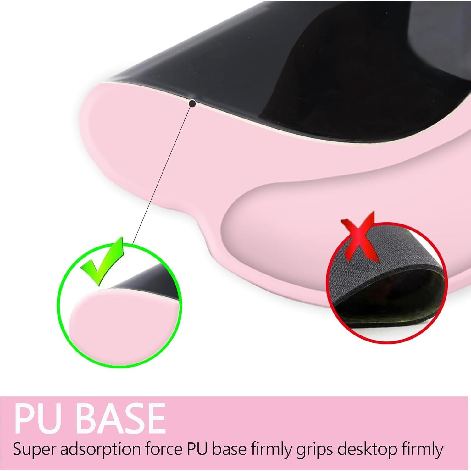 Alfombrilla de Ratón Ergonómica HEVITDA Rosa con Soporte