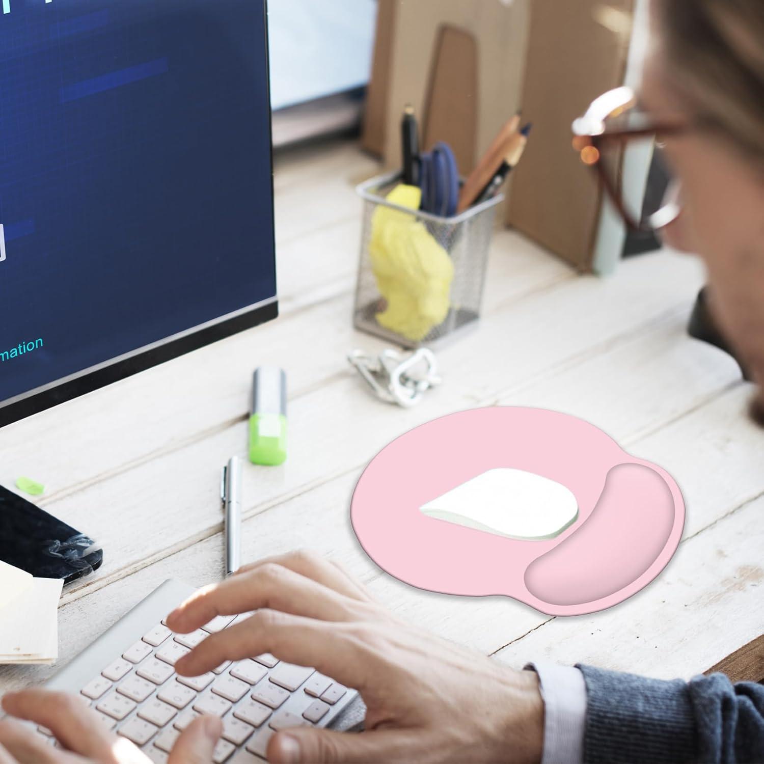 Alfombrilla de Ratón Ergonómica HEVITDA Rosa con Soporte