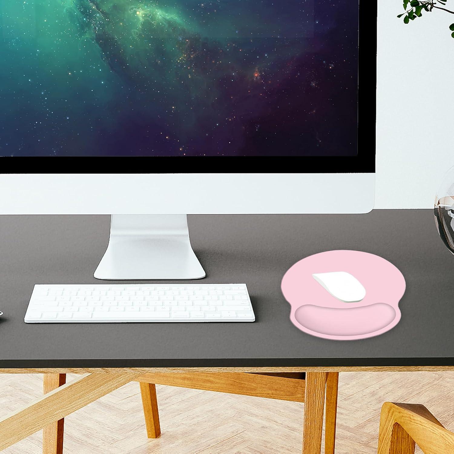 Alfombrilla de Ratón Ergonómica HEVITDA Rosa con Soporte