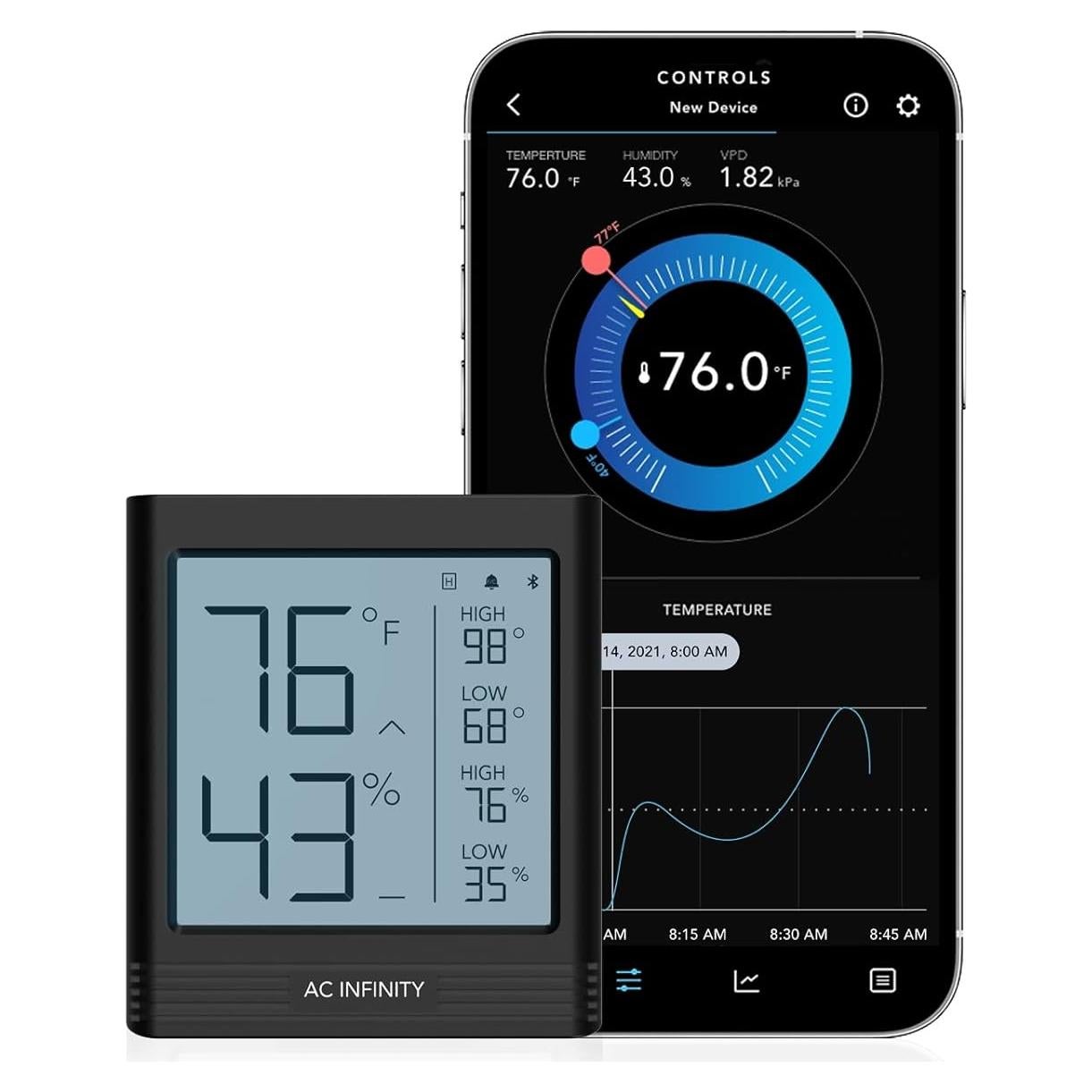 Higrómetro Inteligente AC Infinity CLOUDCOM B2 Bluetooth 140g