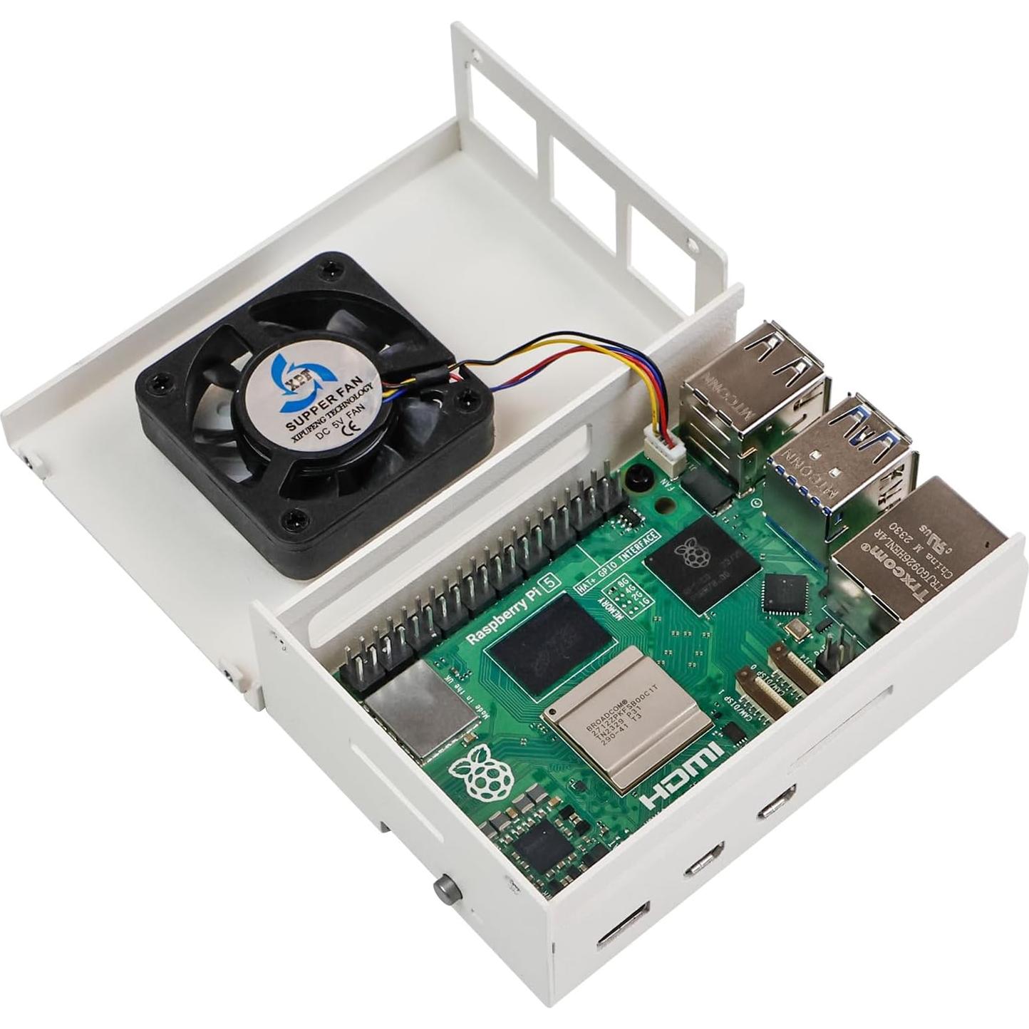 Caja de Metal para Raspberry Pi 5 Yahboom con Ventilador Ajustable