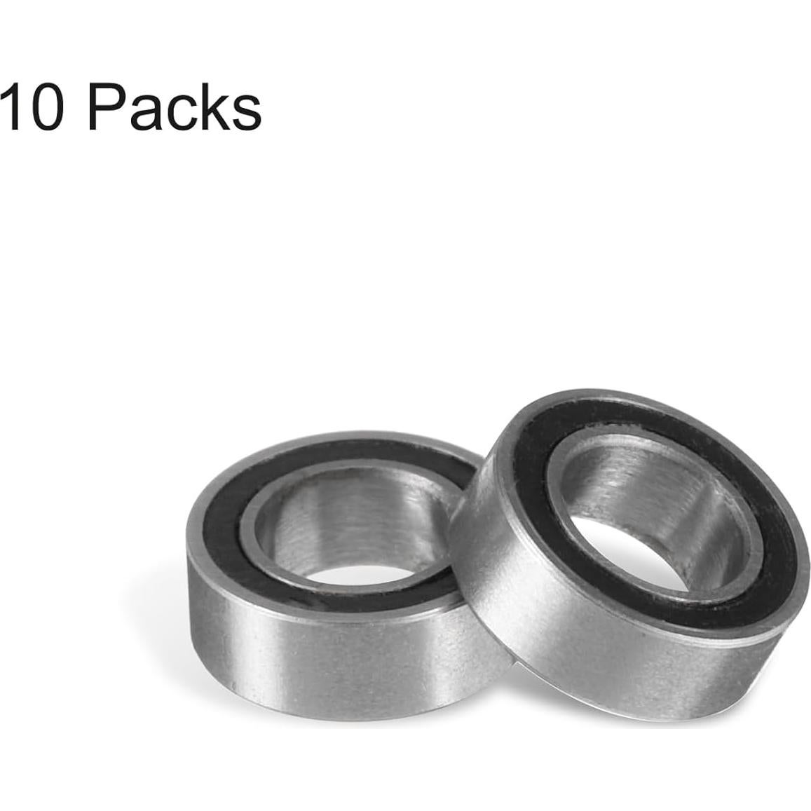 10 Rodamientos de Bolas MR74-2RS Doble Sellado 2.5x7x4mm