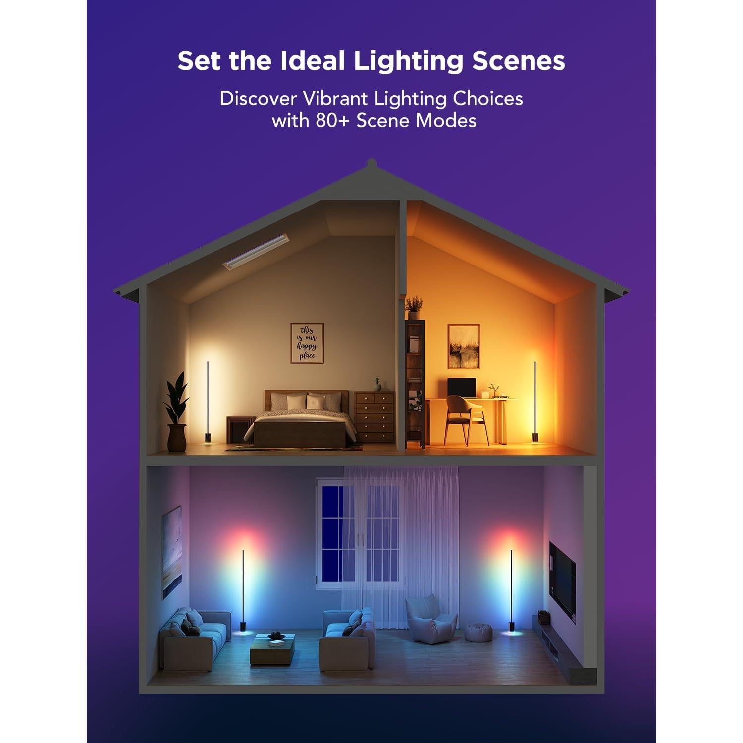 Lámpara de Pie Govee H607C LED RGBIC Inteligente 1725lm