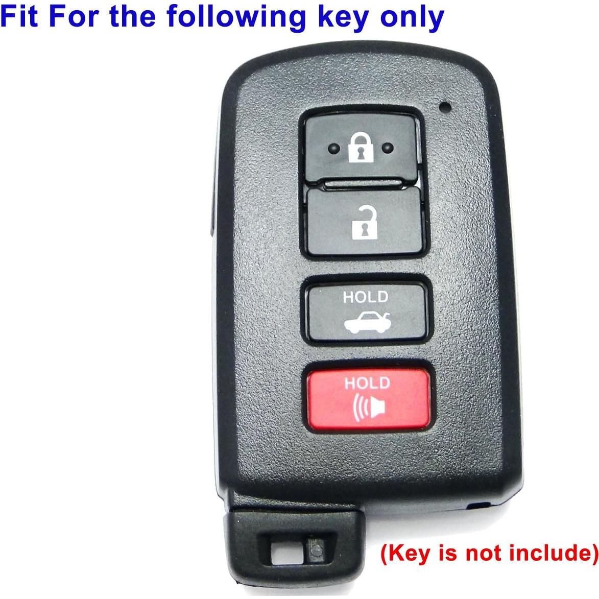 Funda de Llave Coolbestda para Toyota 2013-2019 - Cuero Negro