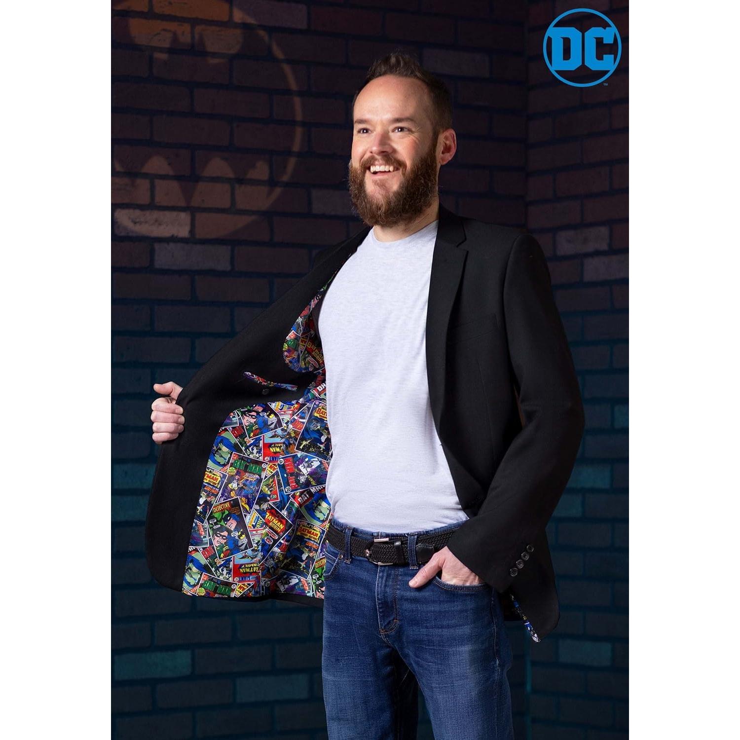 Blazer Negro Batman para Hombres - DC Comics - 34R