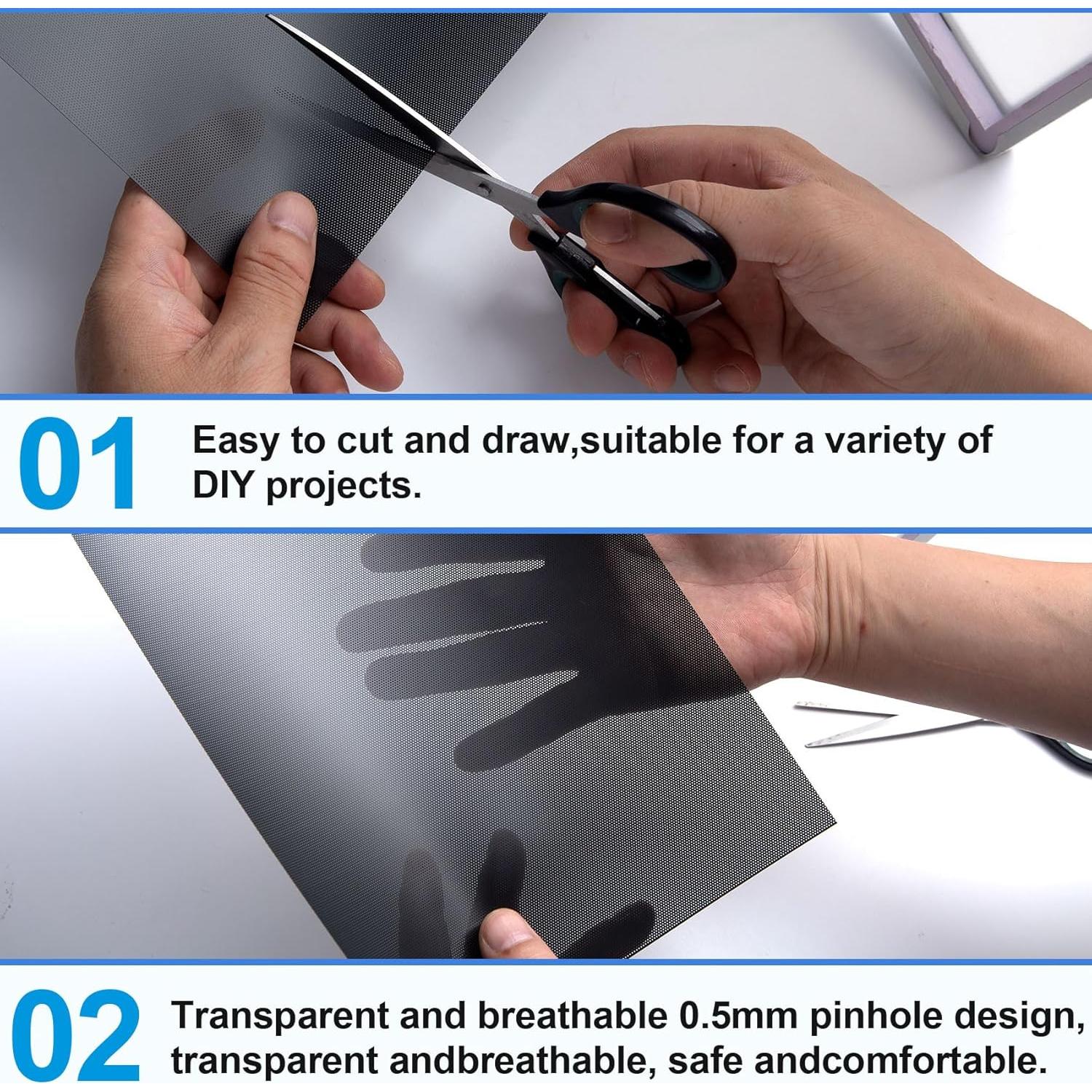 PAGOW Malla de Ojos de Fursuit Negra 10 Hojas 300x200mm PVC