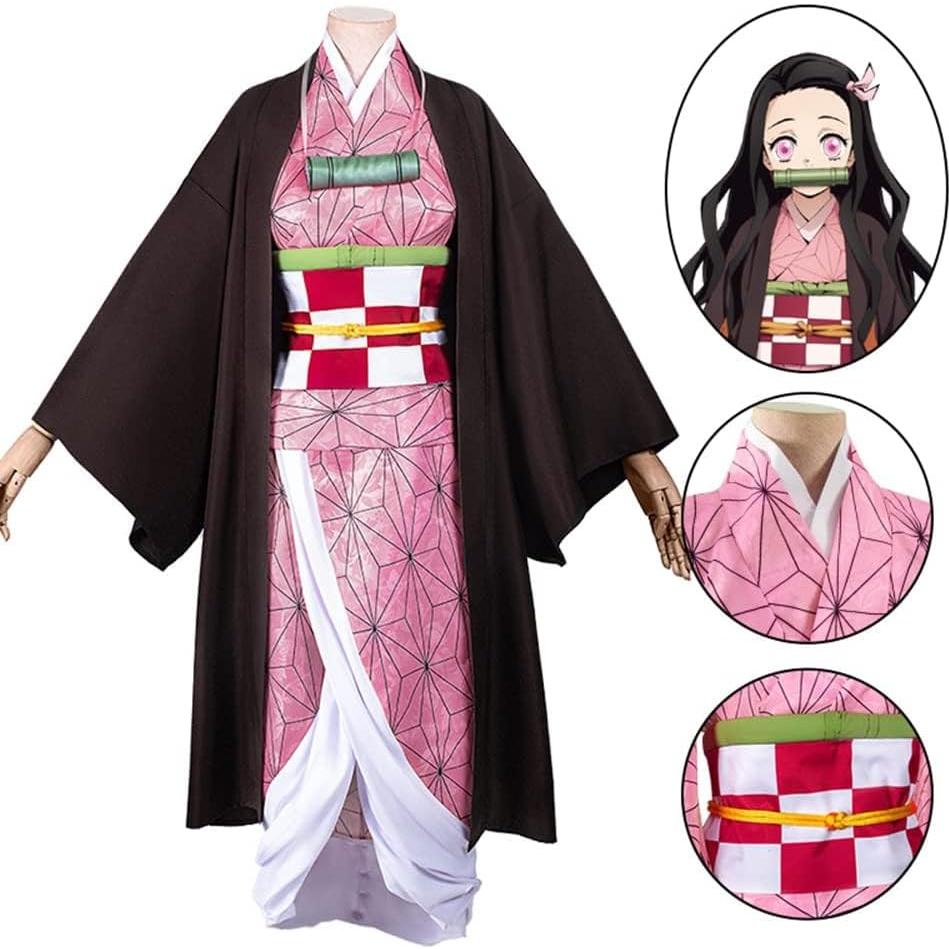 Disfraz de Cosplay de Anime Kimono Nezuko para Adultas
