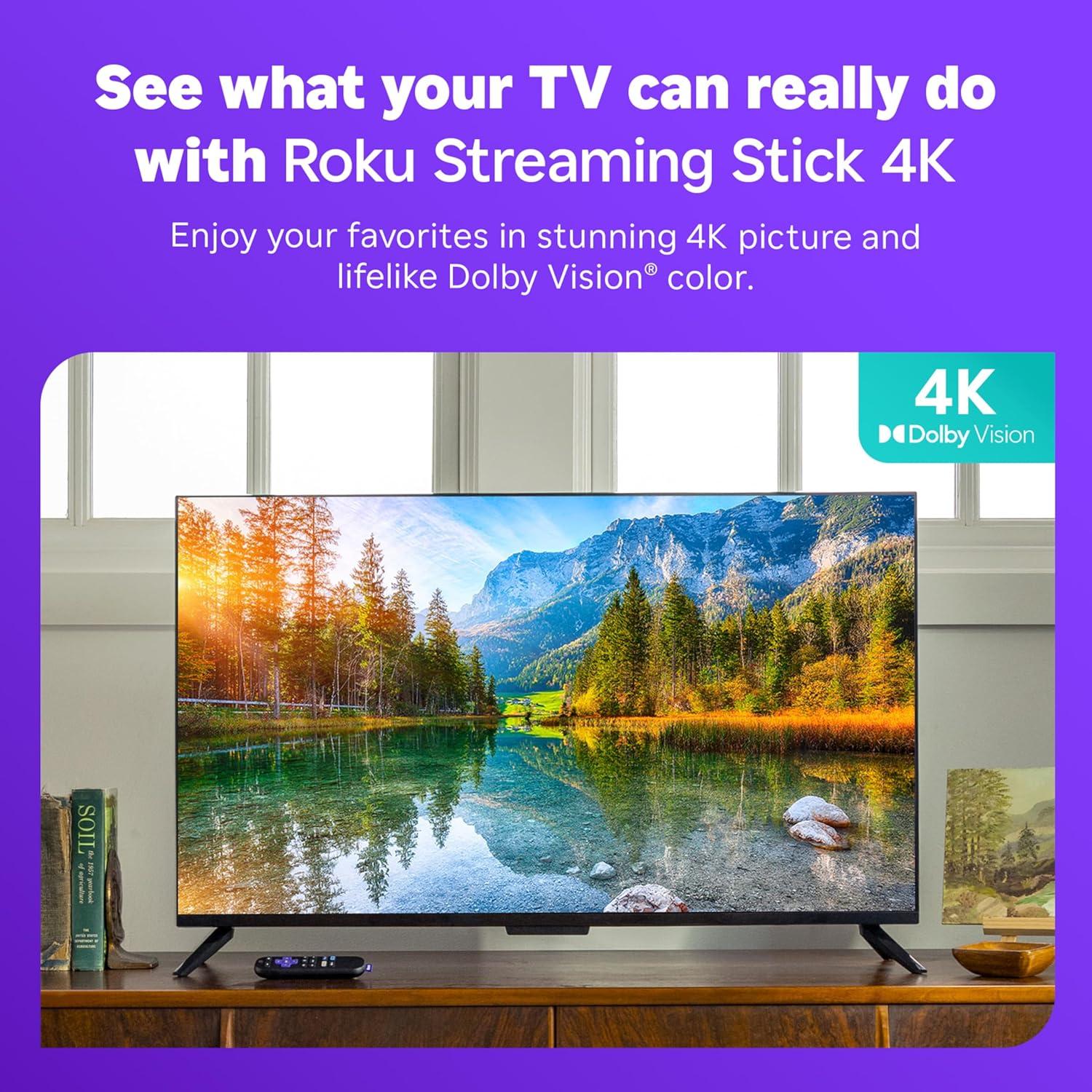 Roku Streaming Stick 4K - Dispositivo de Streaming con Dolby Vision