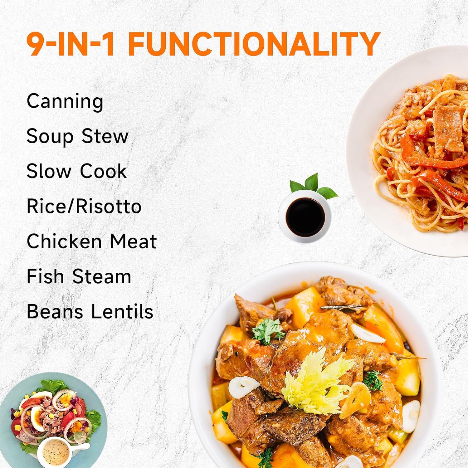Olla de Presión Eléctrica ICOOKPOT 6 Qt 9 en 1 Acero Inoxidable