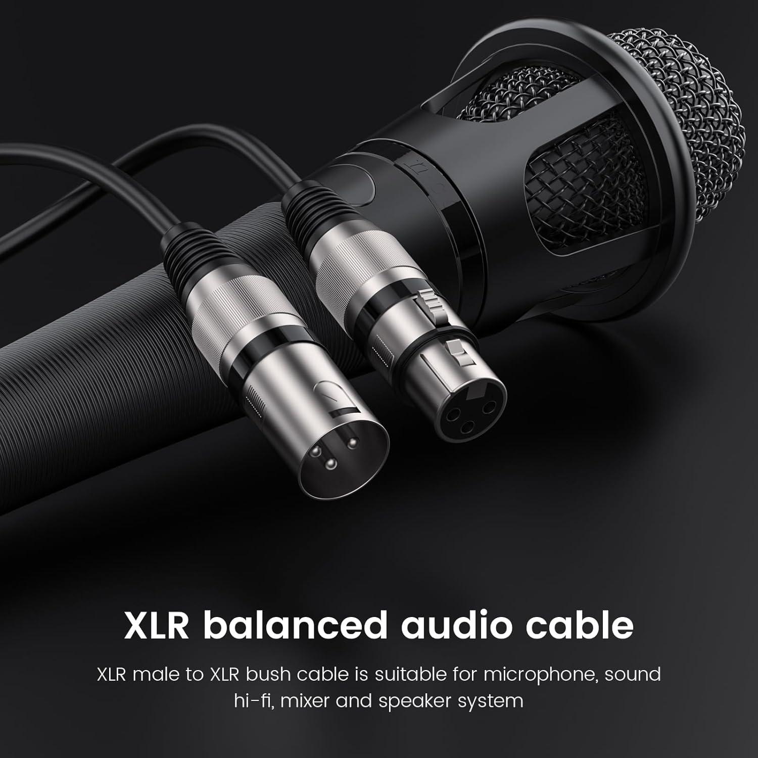 Cable XLR Balanceado MOSWAG 2M Profesional para Micrófono