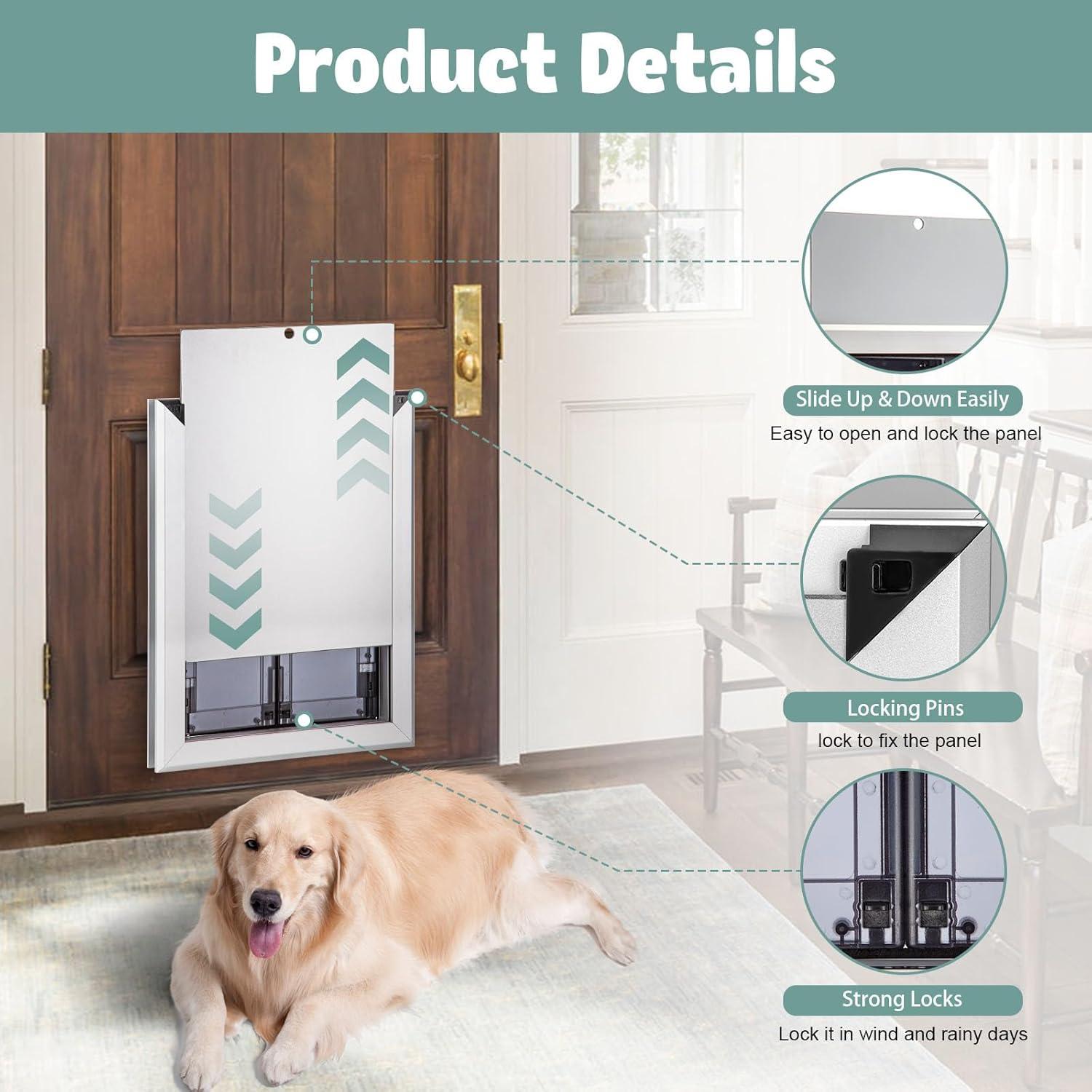 Puerta para Perros Grande Superpotential Aluminio Doble