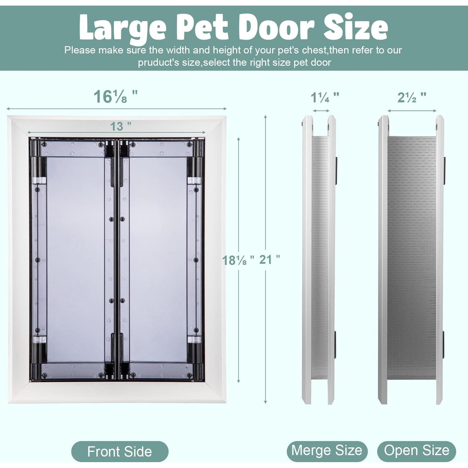 Puerta para Perros Grande Superpotential Aluminio Doble