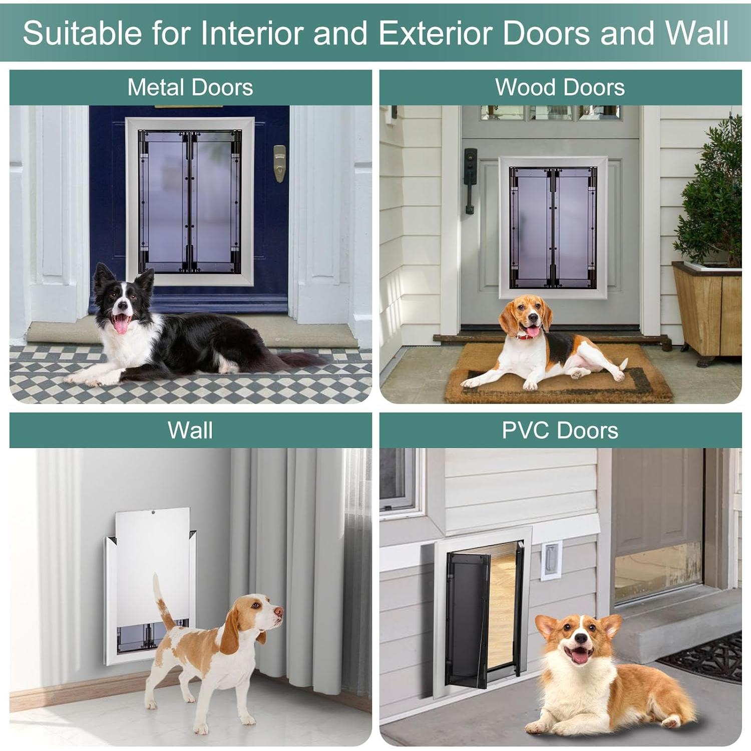 Puerta para Perros Grande Superpotential Aluminio Doble