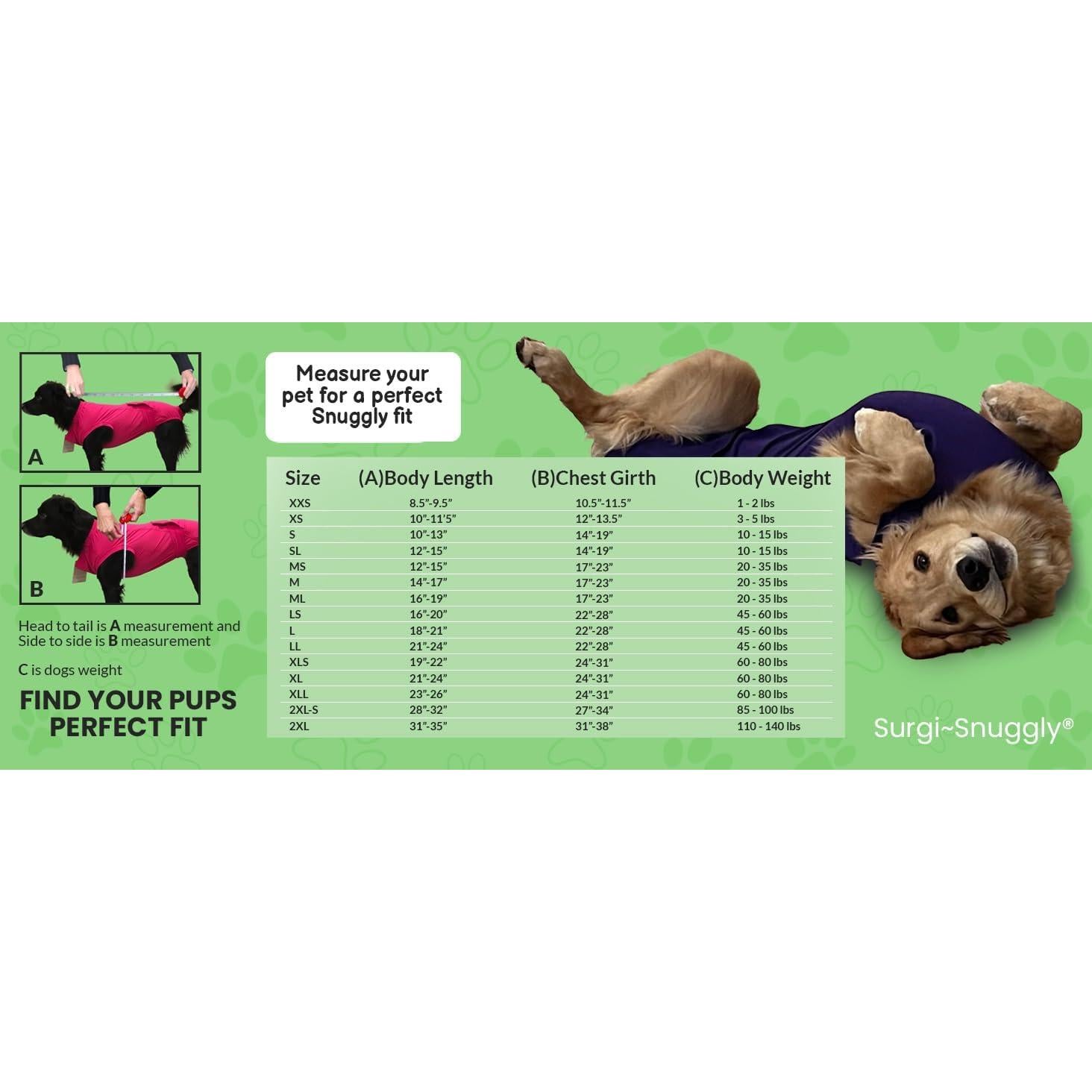 Traje de Recuperación Quirúrgica para Perros Surgi Snuggly 2XL-S