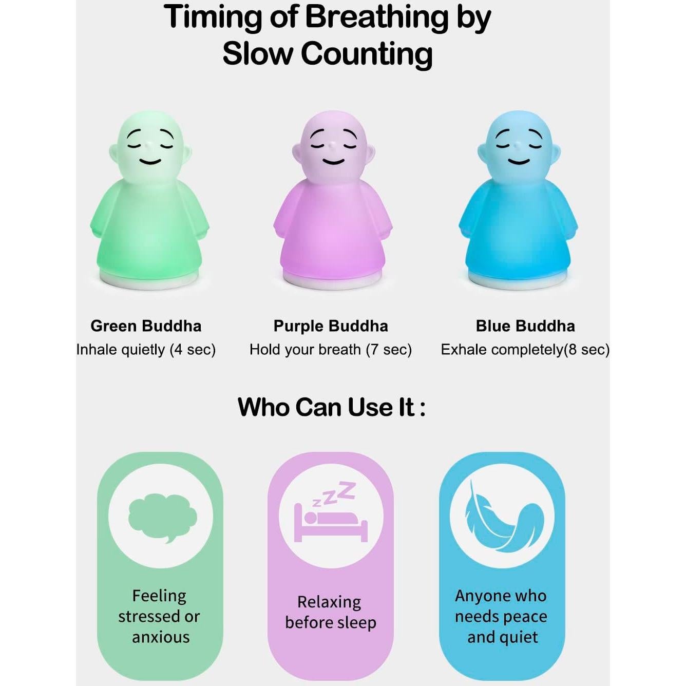 Luz Nocturna Relajante LIFVEAN para Meditación 11.94x8.89cm