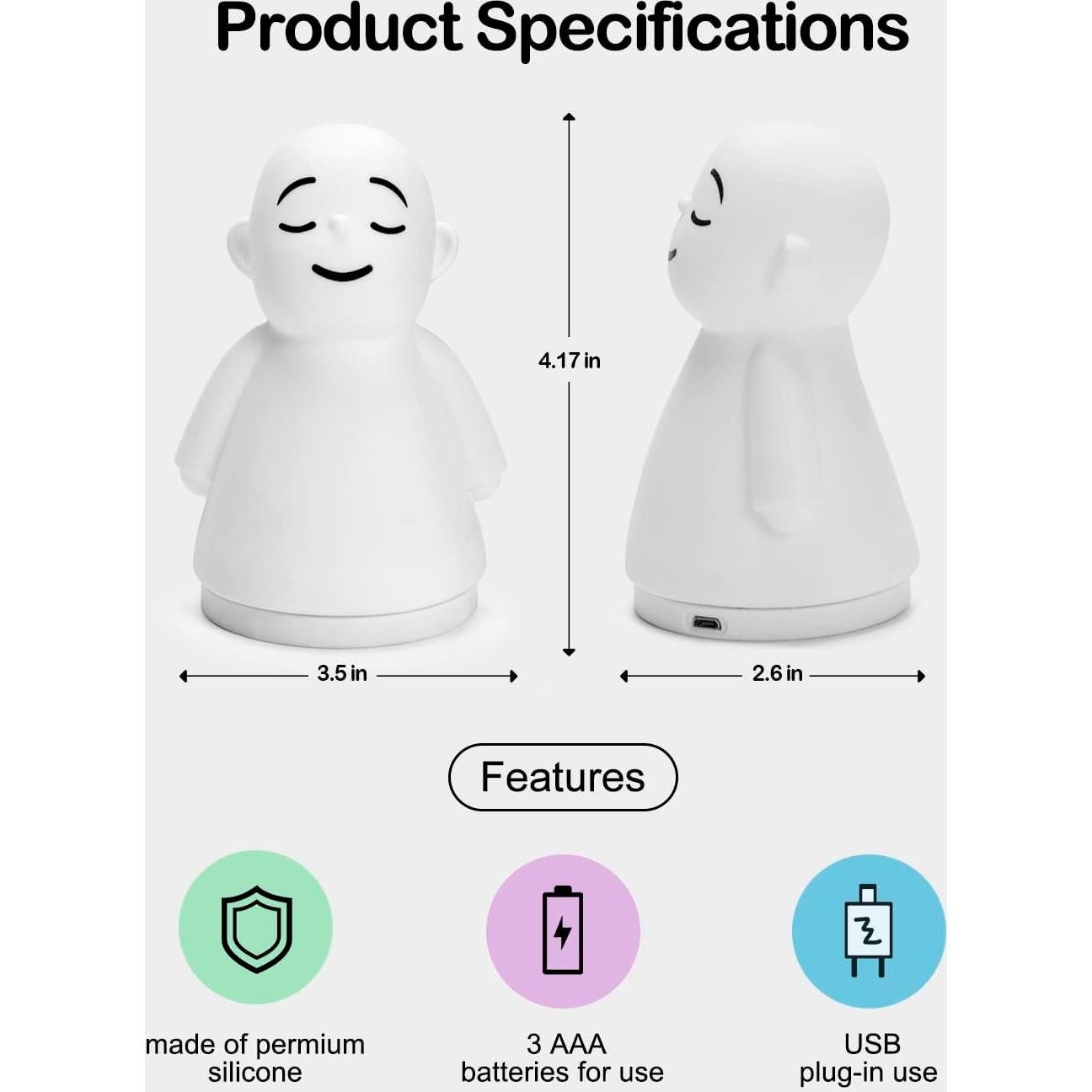 Luz Nocturna Relajante LIFVEAN para Meditación 11.94x8.89cm