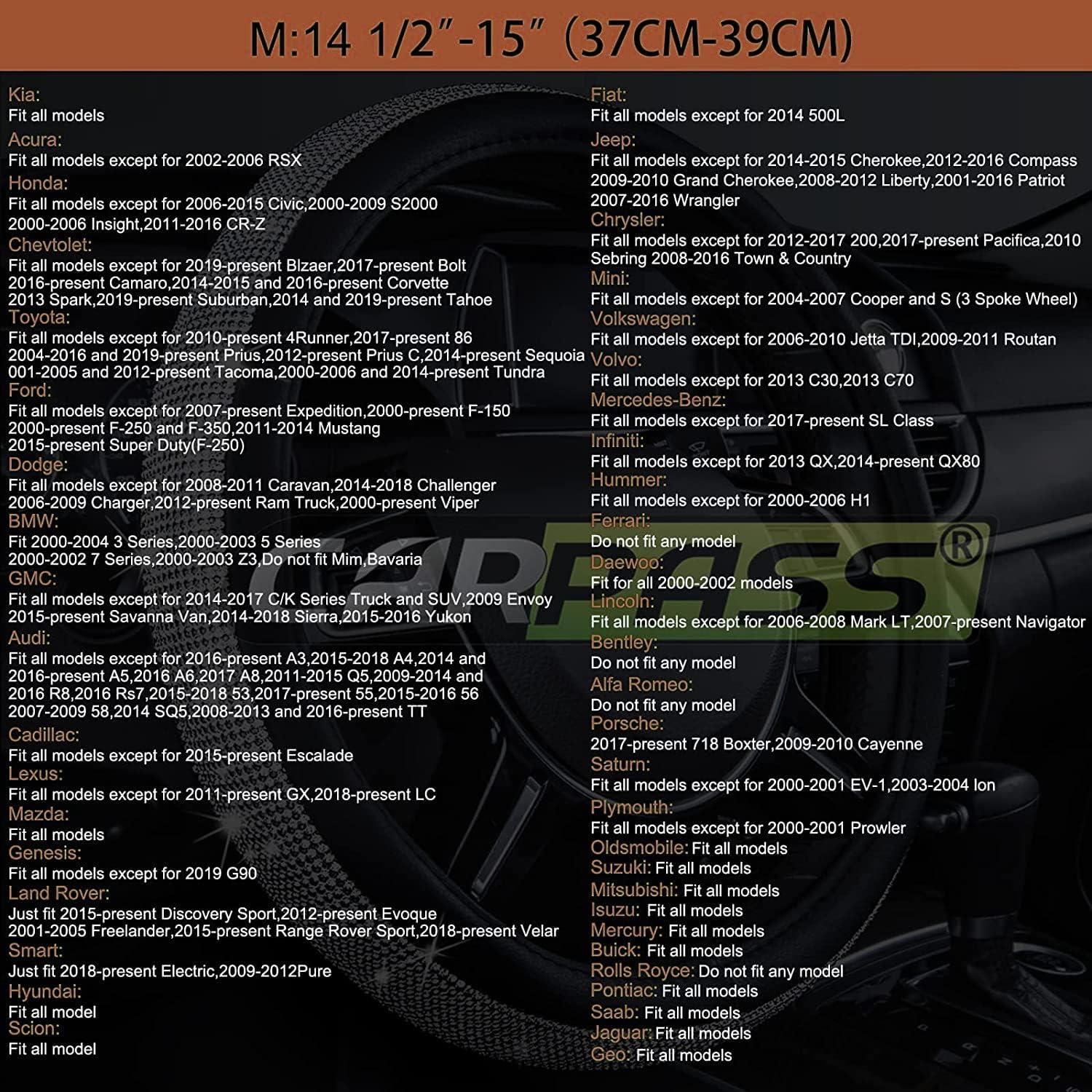 Funda de Volante Beige CAR PASS 14.5-15" Antideslizante