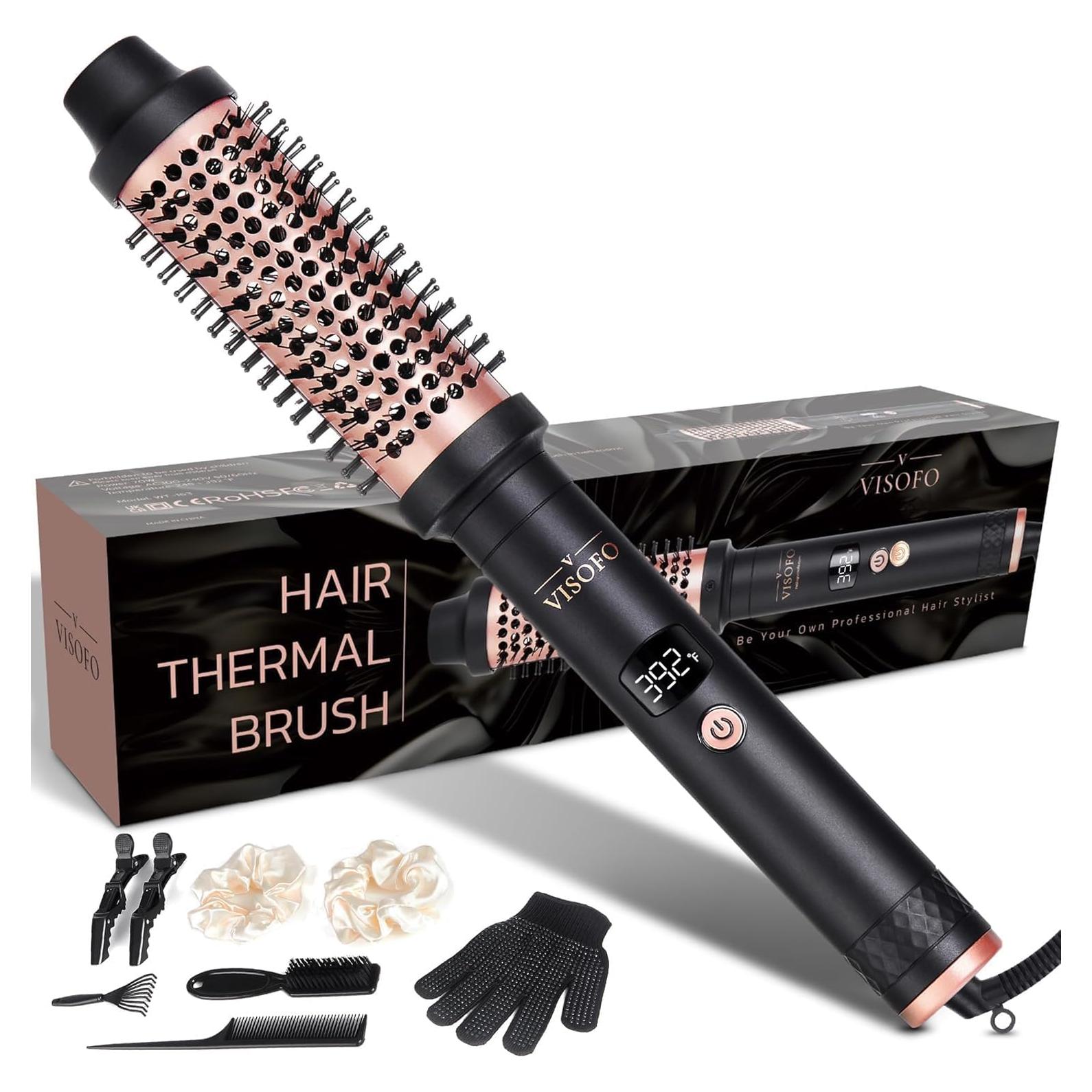 Cepillo Térmico Ondulado VISOFO 3,81 cm Cerámica Oro Rosa