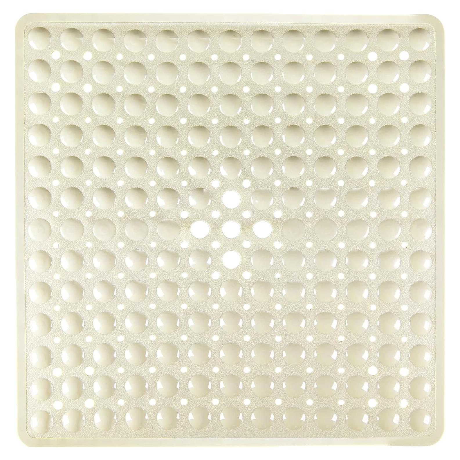 Alfombrilla de baño antideslizante Naoloture 53x53 cm beige