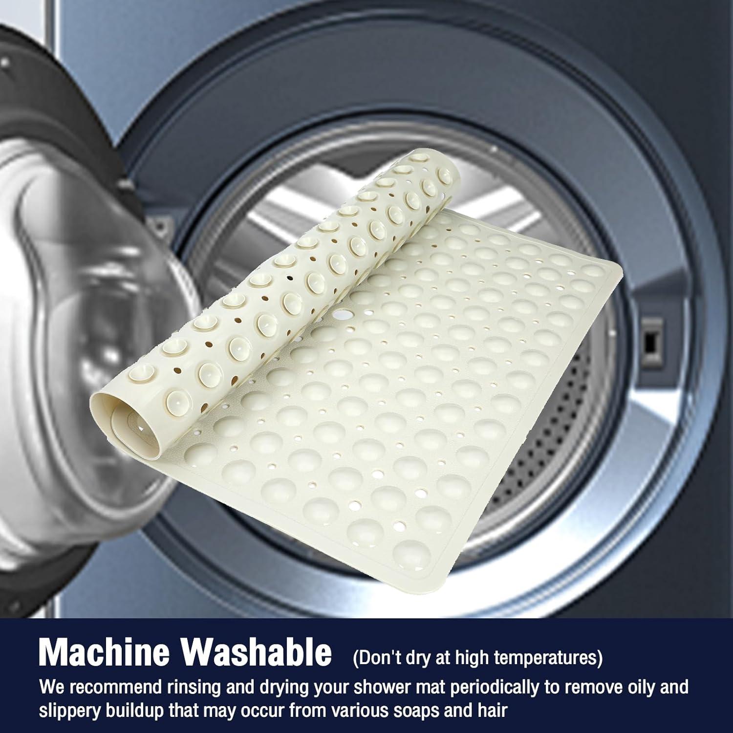 Alfombrilla de baño antideslizante Naoloture 53x53 cm beige