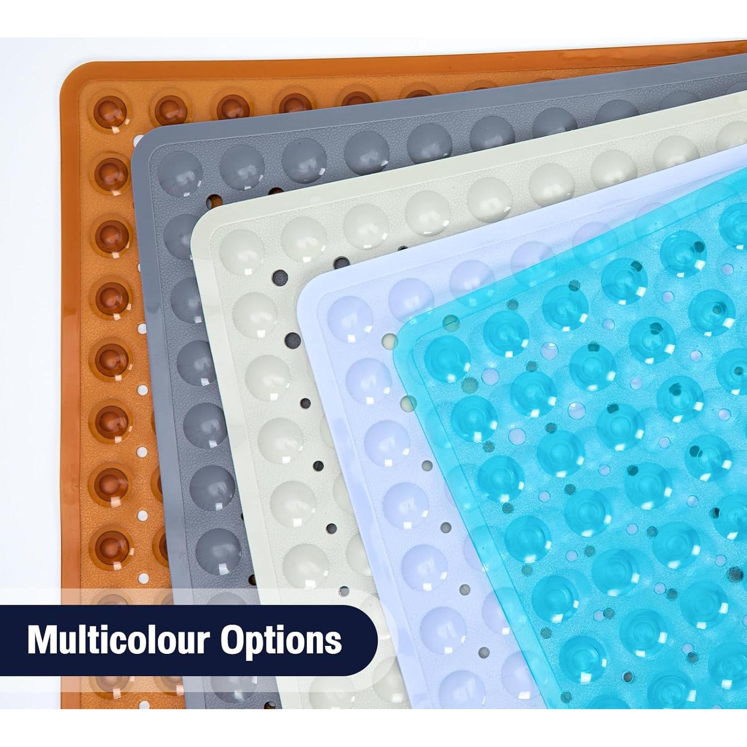 Alfombrilla de baño antideslizante Naoloture 53x53 cm beige