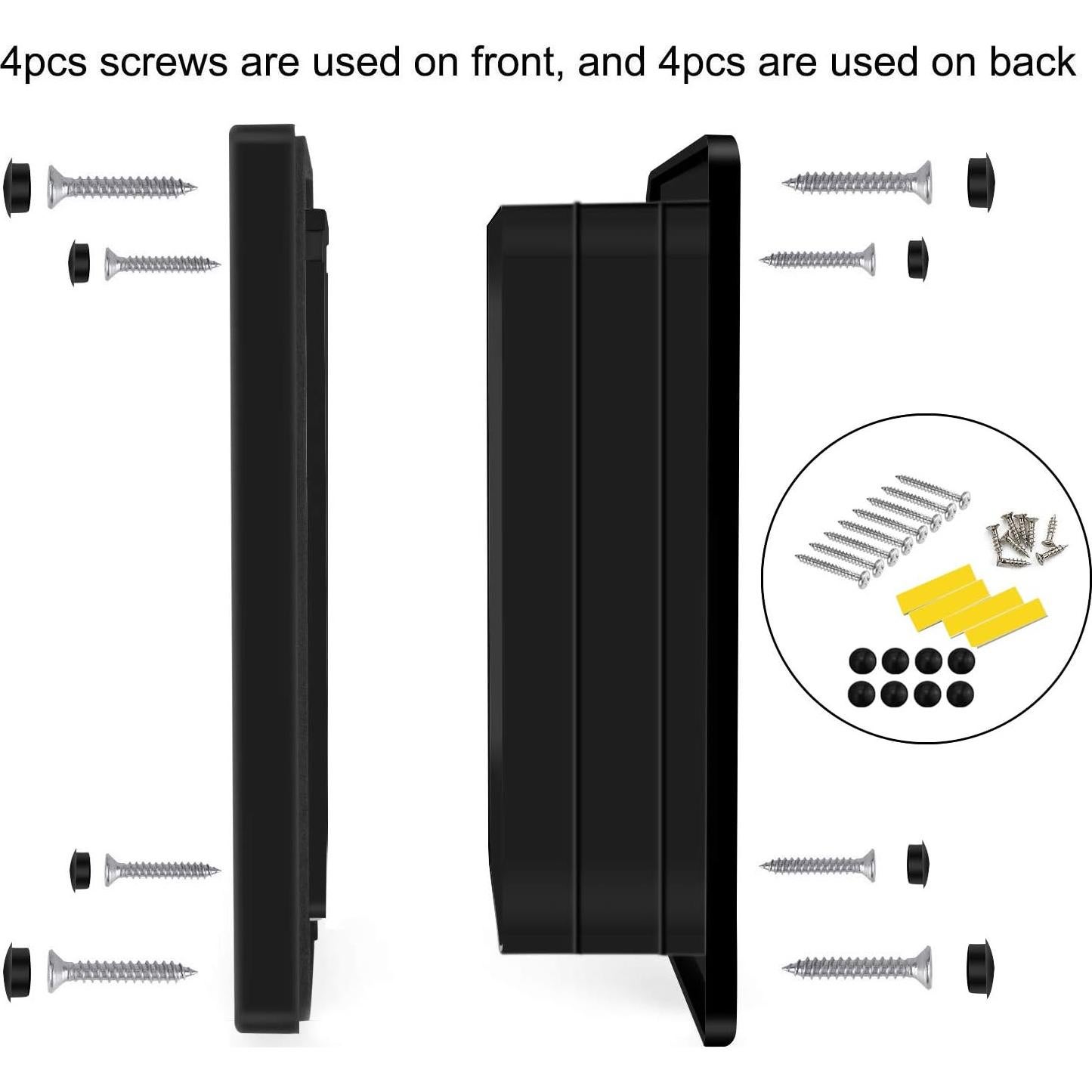 Puerta para Gatos CEESC L Negra Impermeable con Cerradura 4 Vías
