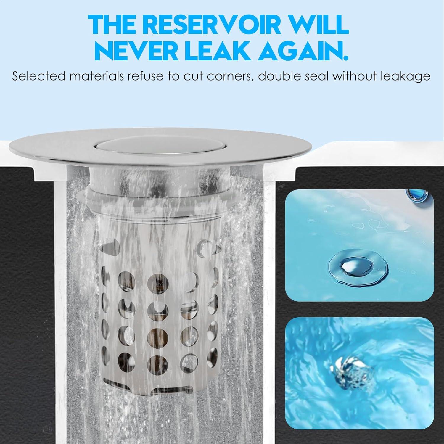 Colador de desagüe lavabo NADTLSS acero inoxidable 5.08 cm