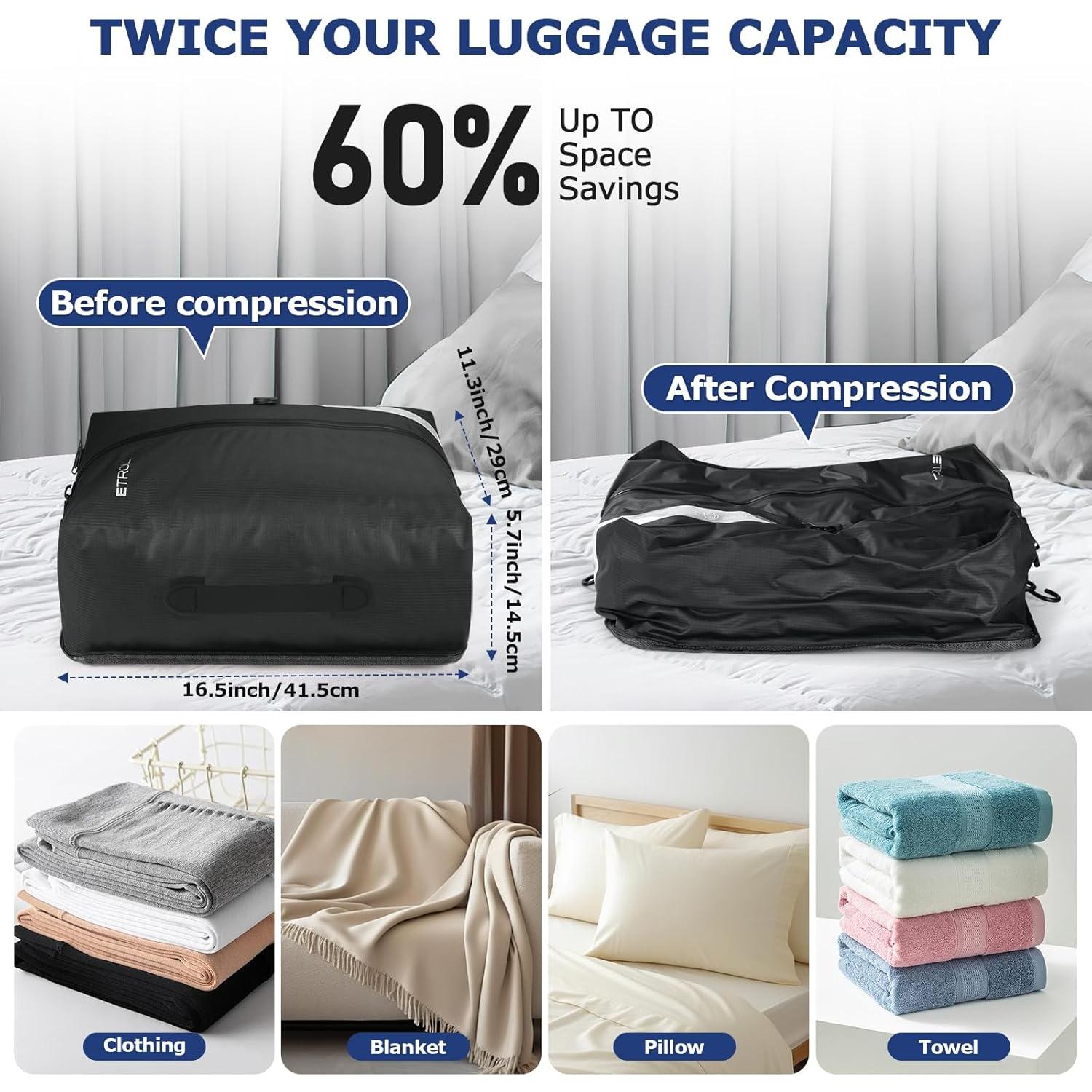 Bolsa de Vacío ETROL para Viaje 70D Impermeable 20x6x27 cm