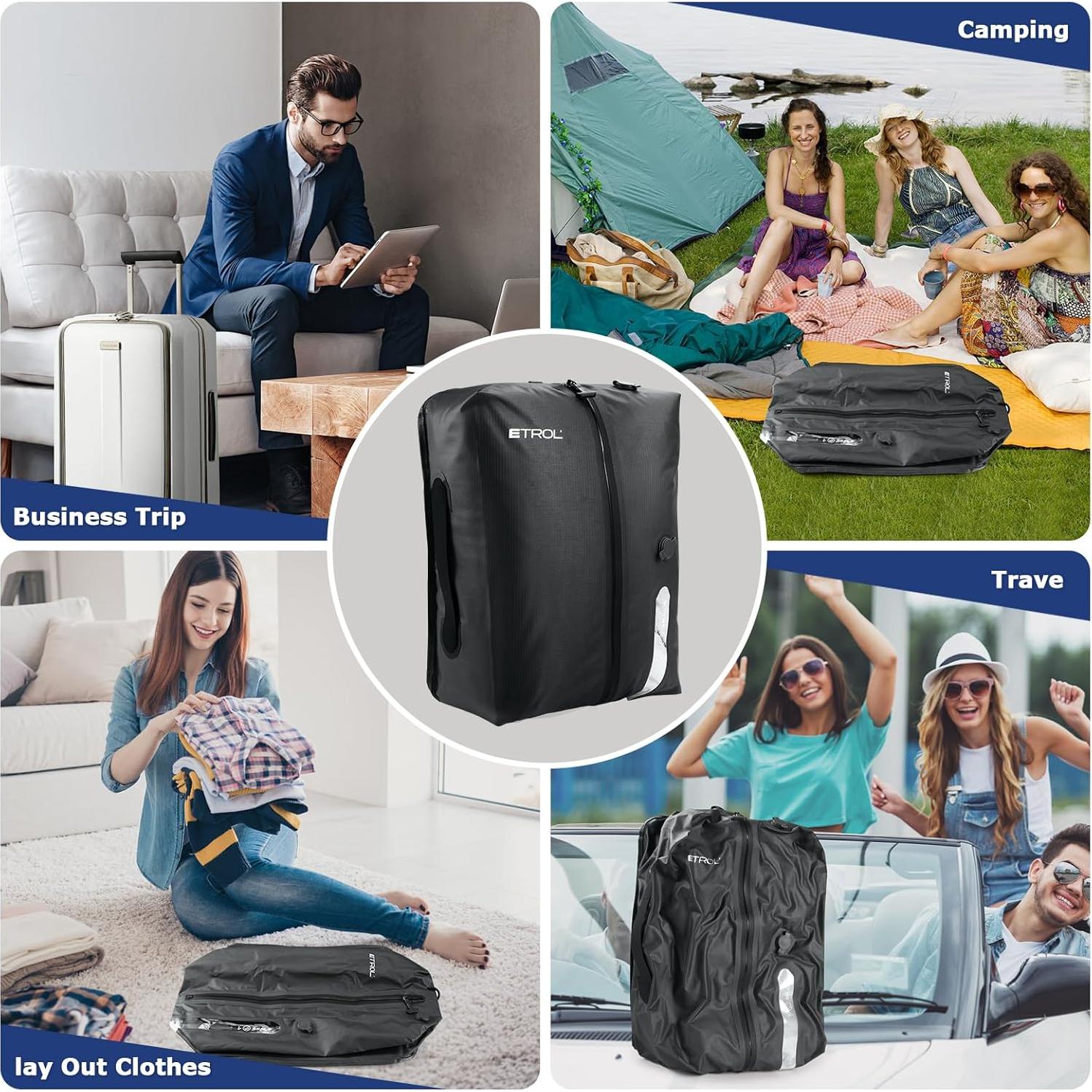 Bolsa de Vacío ETROL para Viaje 70D Impermeable 20x6x27 cm