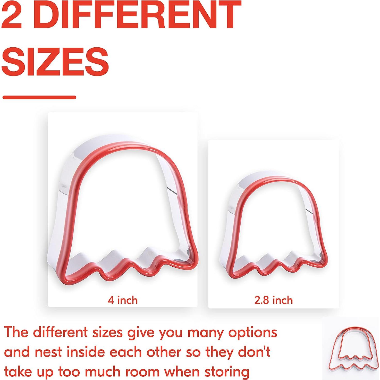 Cortadores de Galletas Fantasma COOKIEQUE 2 Piezas Acero Inoxidable