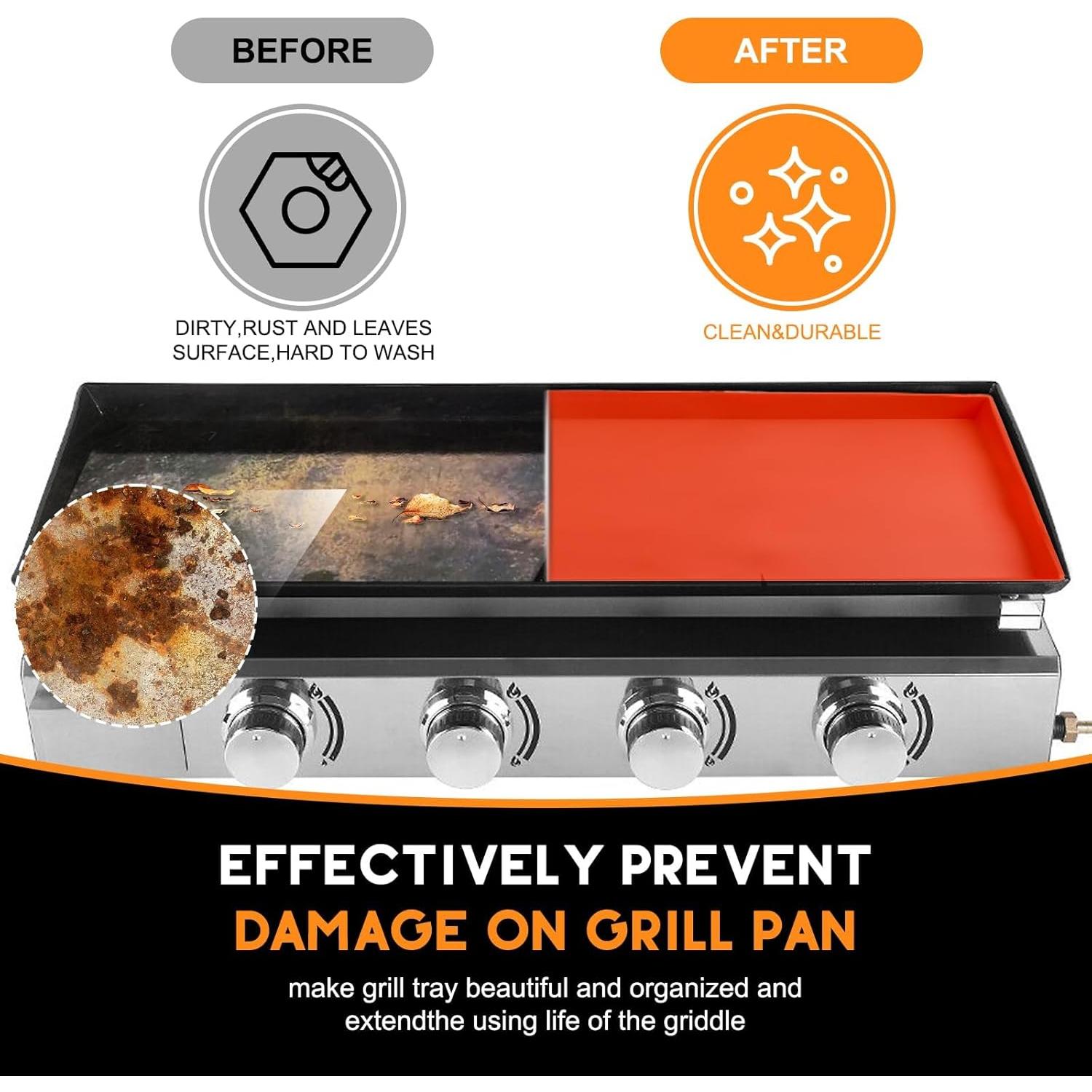 Cubierta Protectora de Silicona VOGHJA para Plancha 43 cm Naranja