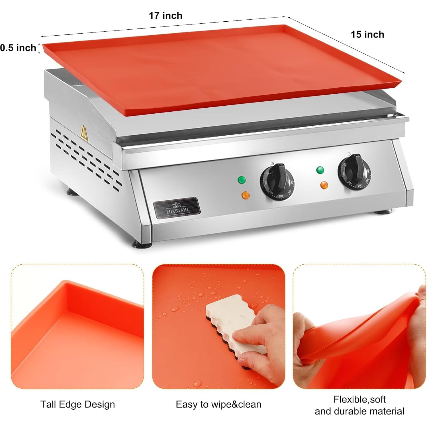 Cubierta Protectora de Silicona VOGHJA para Plancha 43 cm Naranja