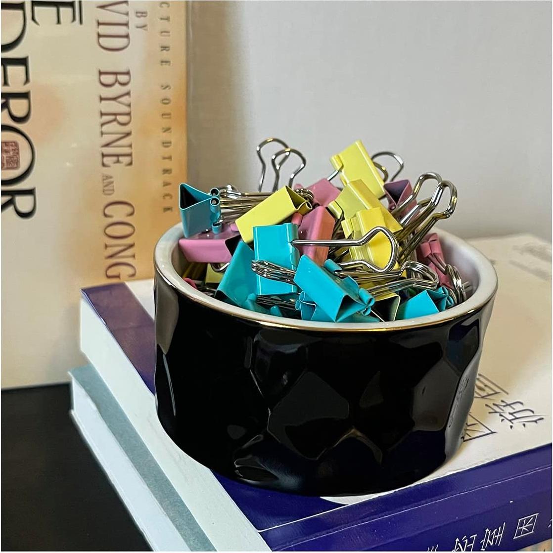 Soporte para Clips de Papel Aewill Cerámica Negro 8.89cm